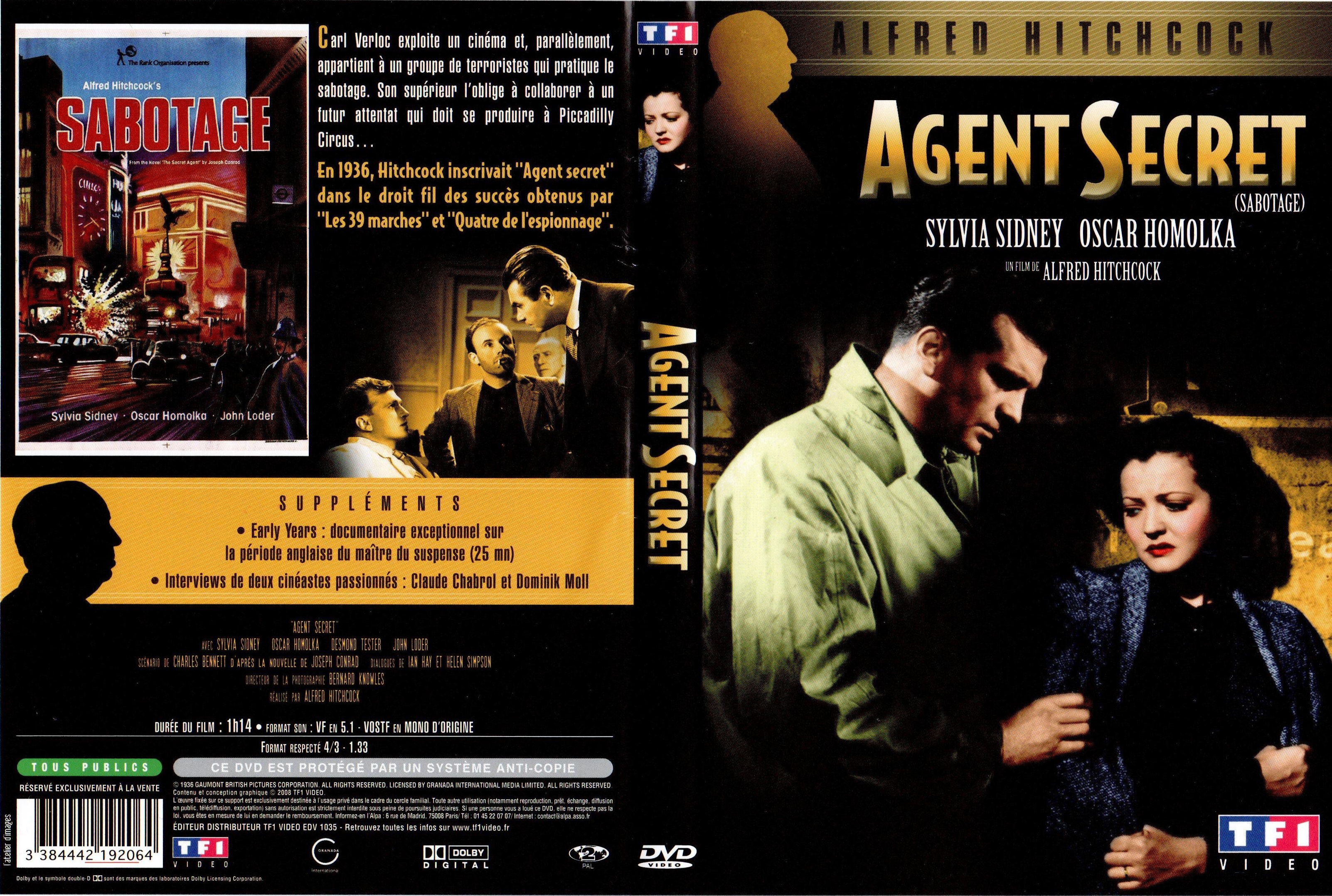 Jaquette DVD Agent secret v2