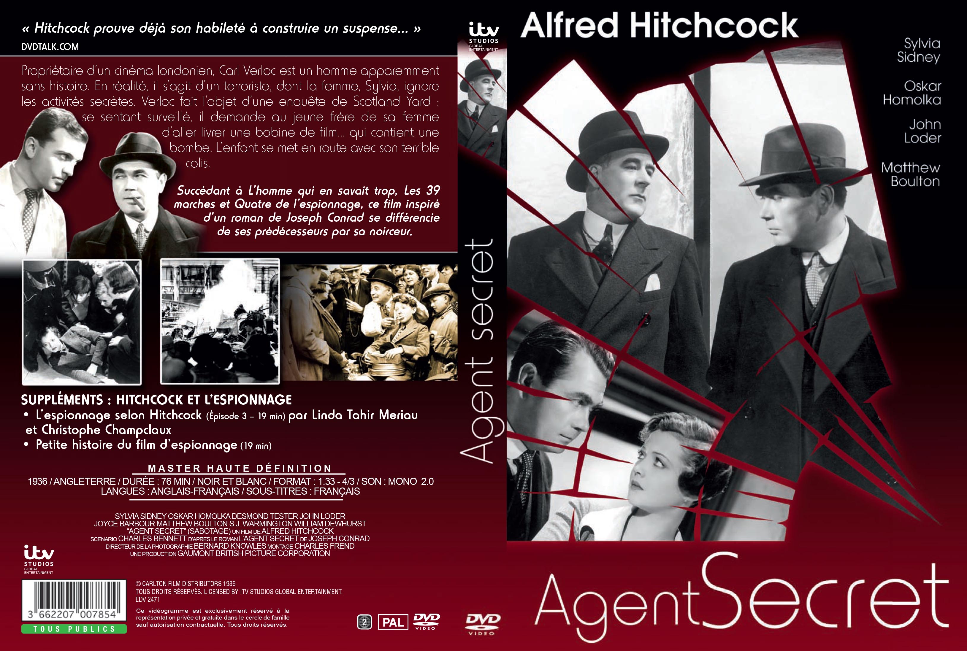 Jaquette DVD Agent secret v3