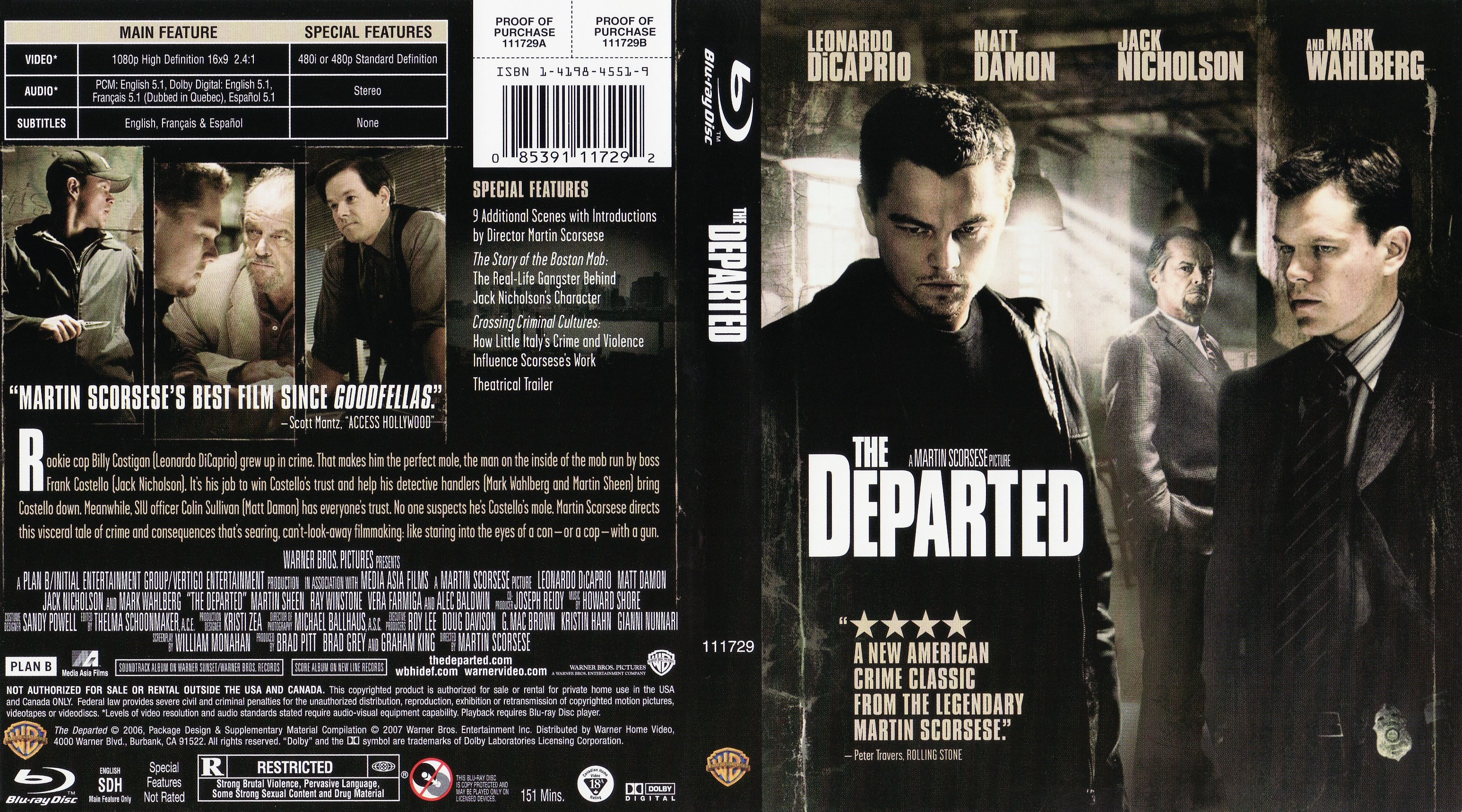 Jaquette DVD Agent trouble - The departed (Canadienne) (BLU-RAY)