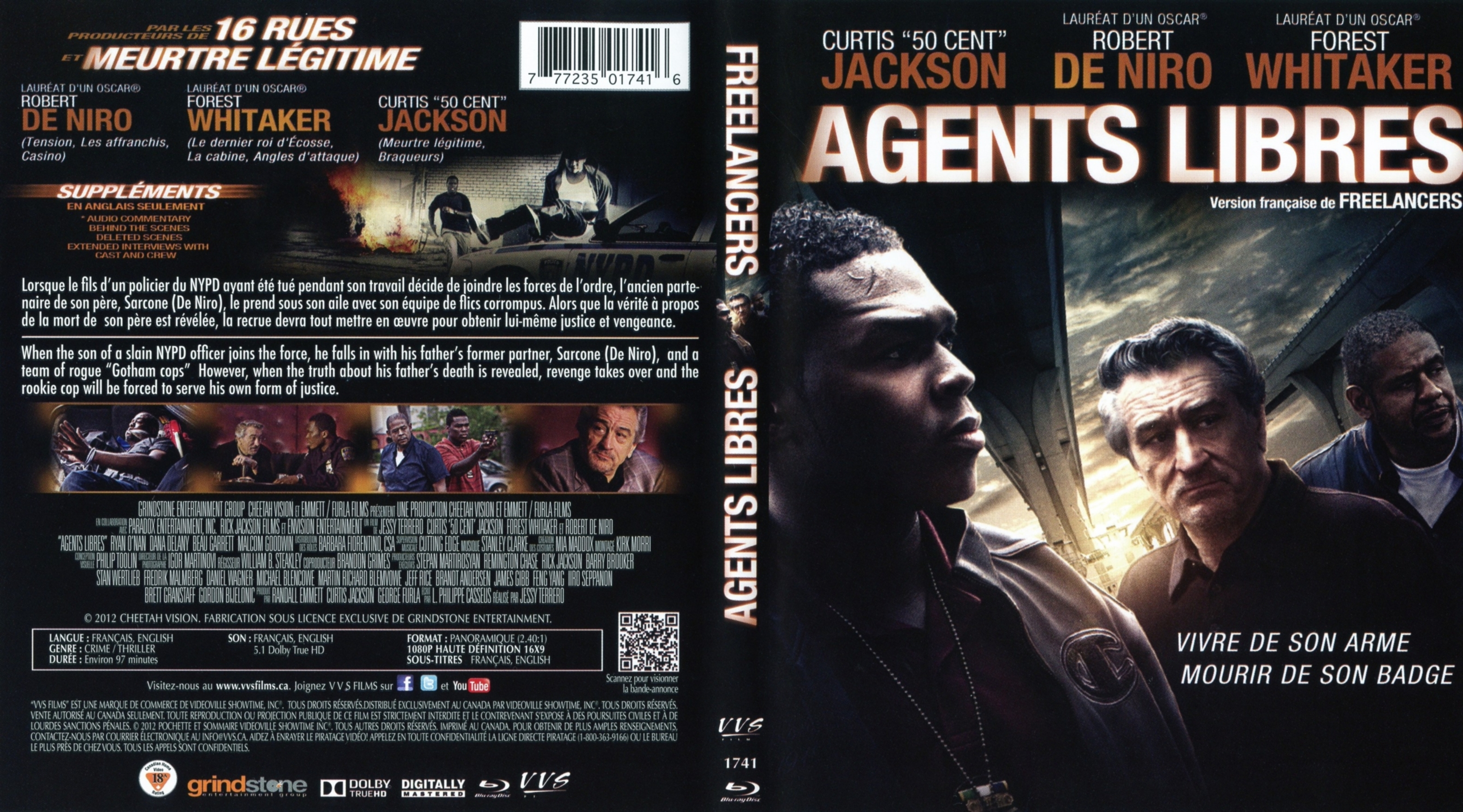 Jaquette DVD Agents Libres (Canadienne) (BLU-RAY)