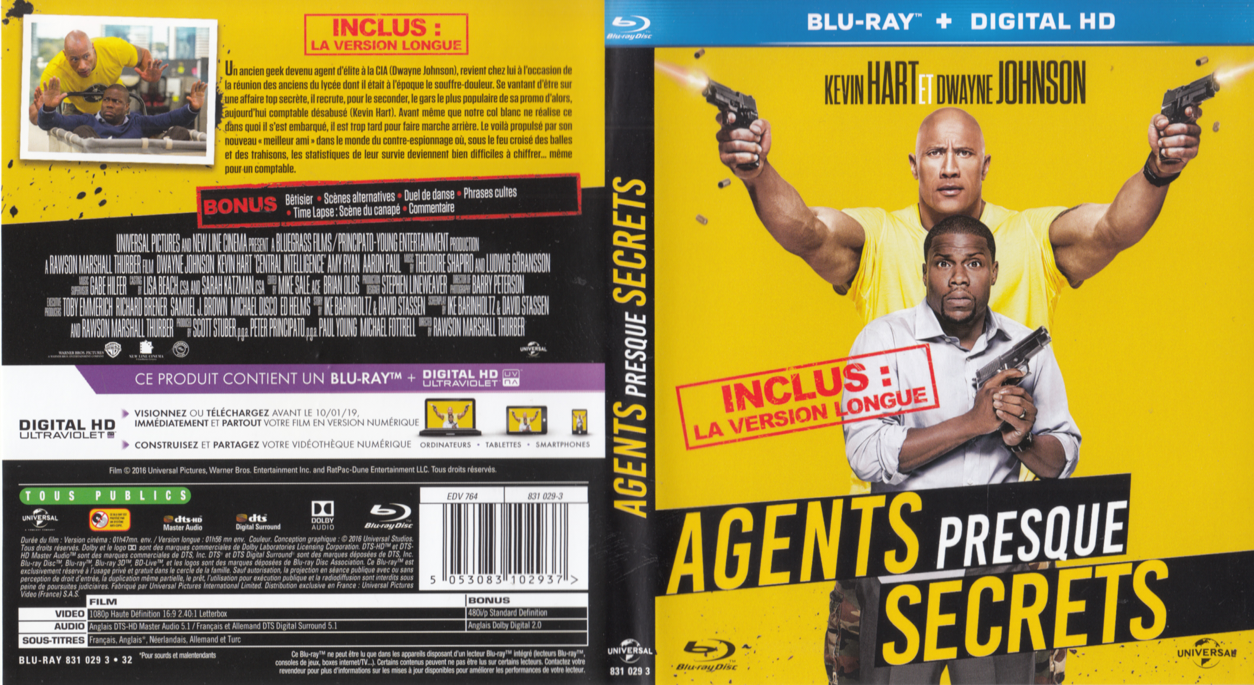 Jaquette DVD Agents presque secrets (BLU-RAY)