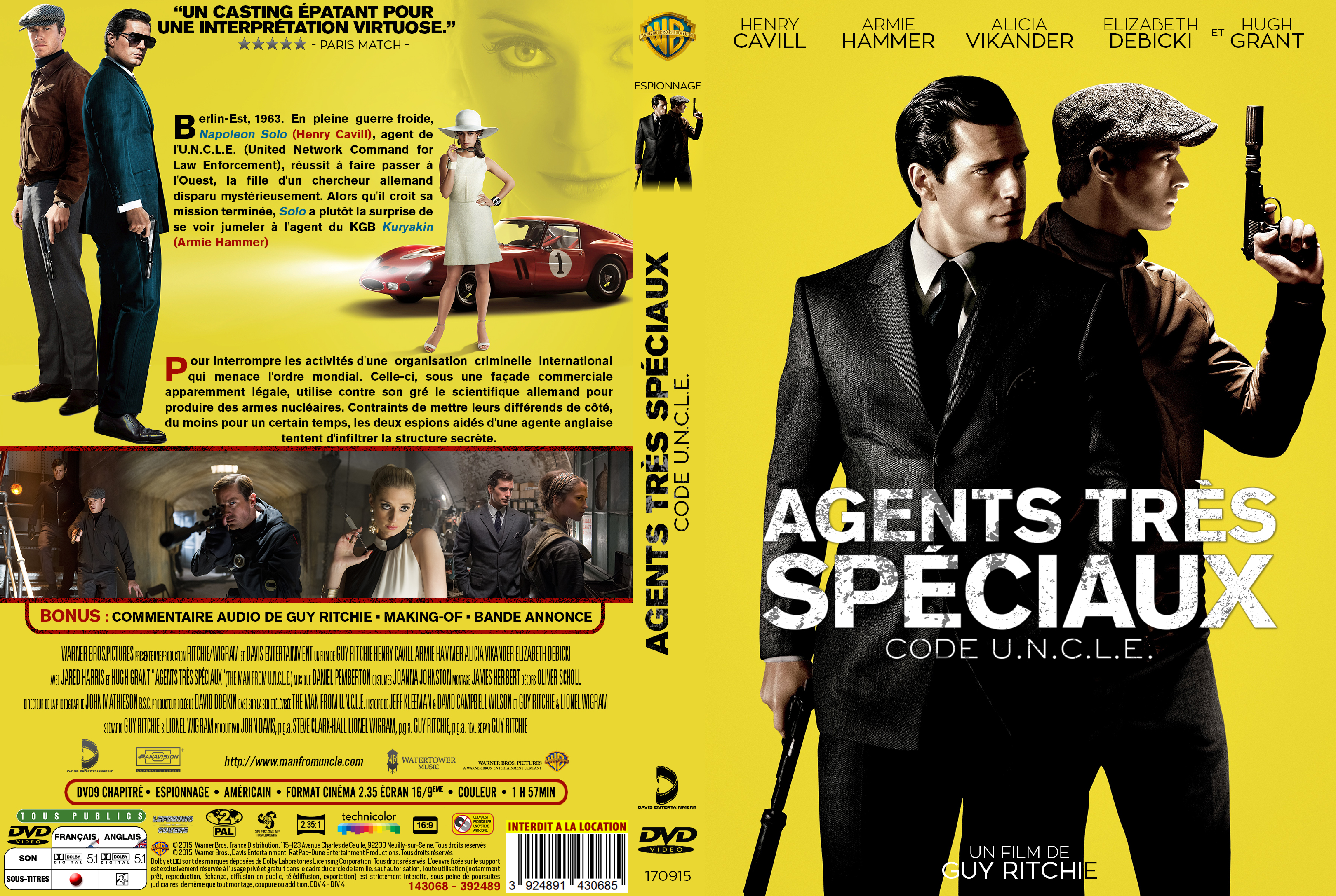 Jaquette DVD Agents trs spciaux Code U.N.C.L.E custom
