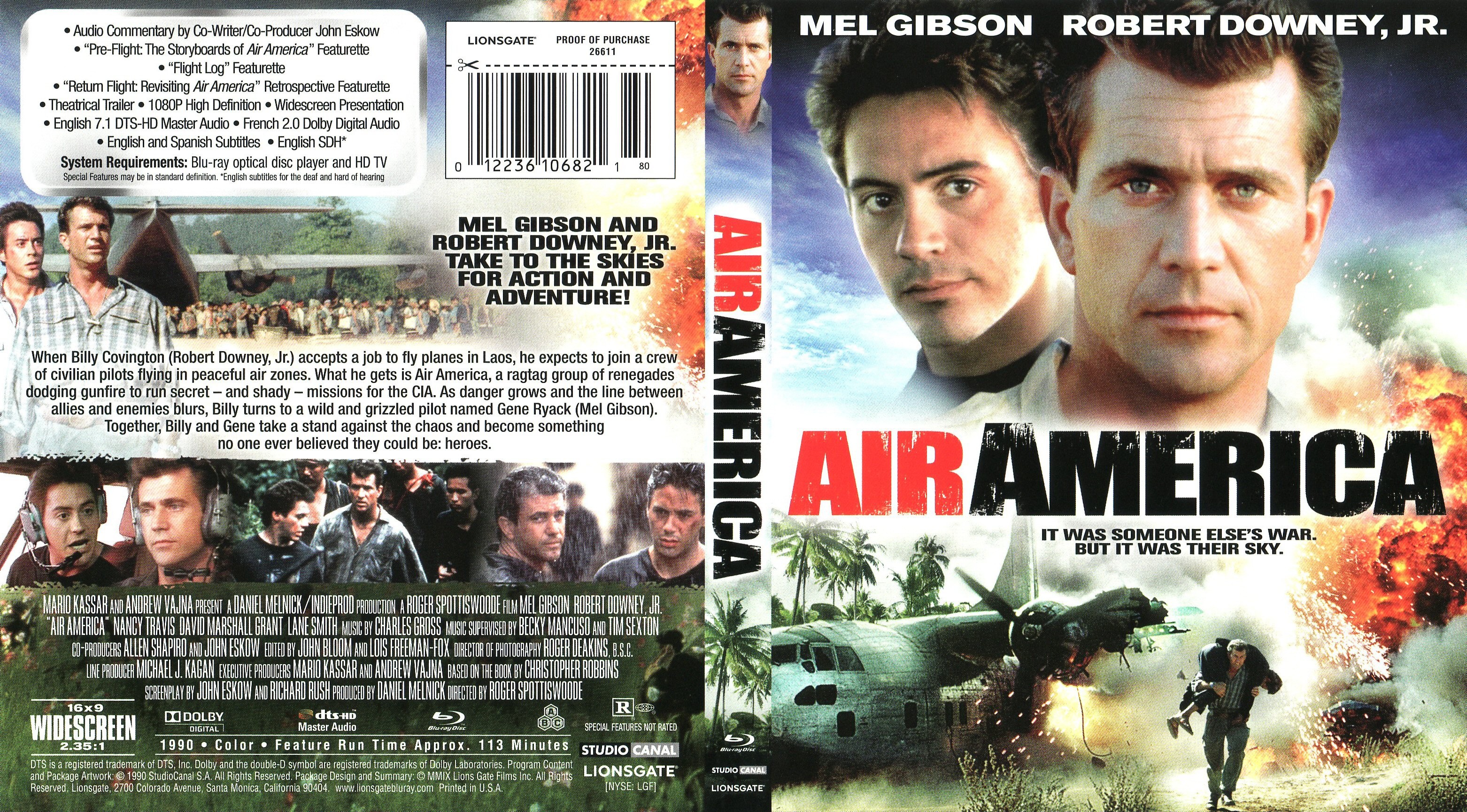 Jaquette DVD Air America Zone 1 (BLU-RAY)