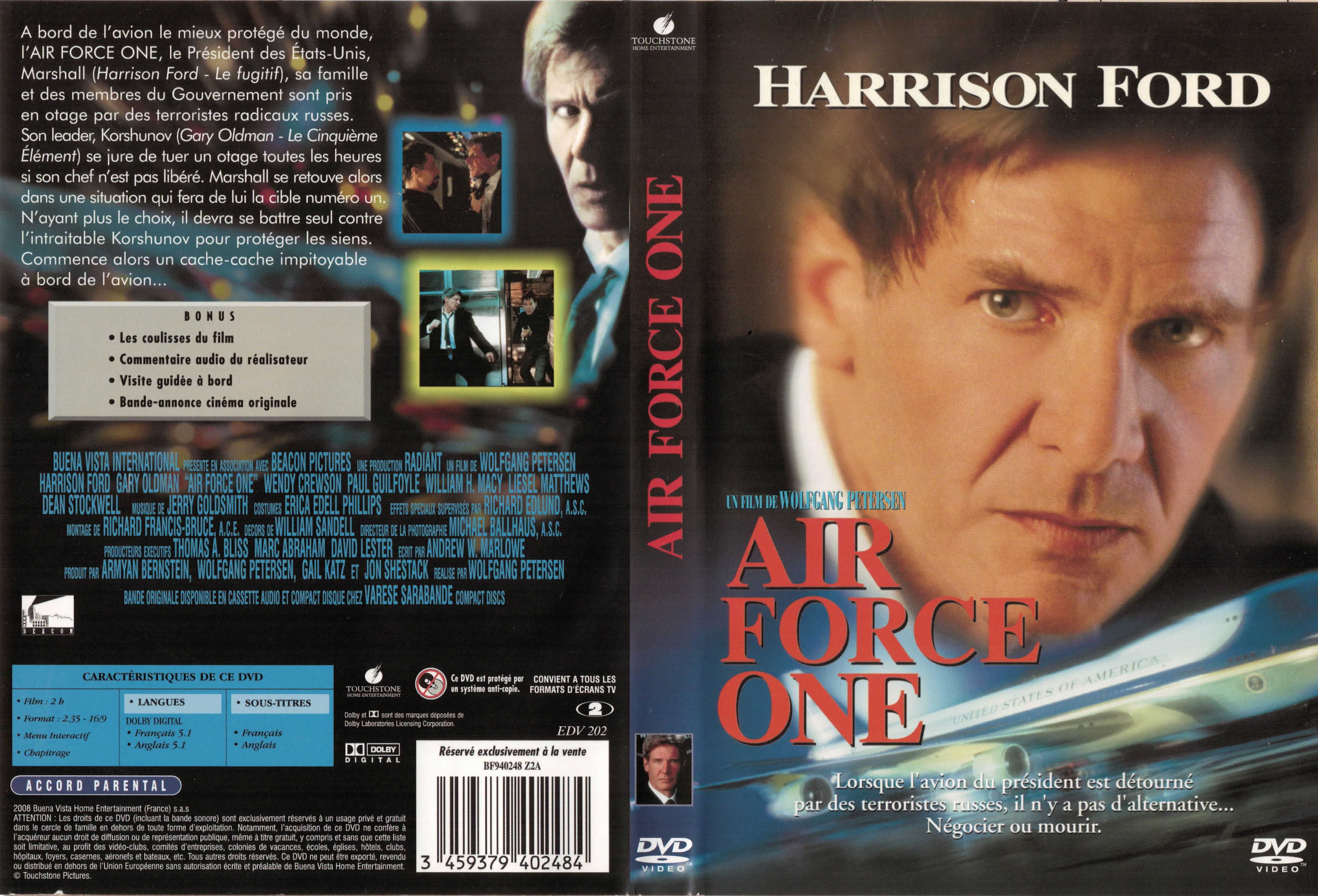 Jaquette DVD Air Force One v3