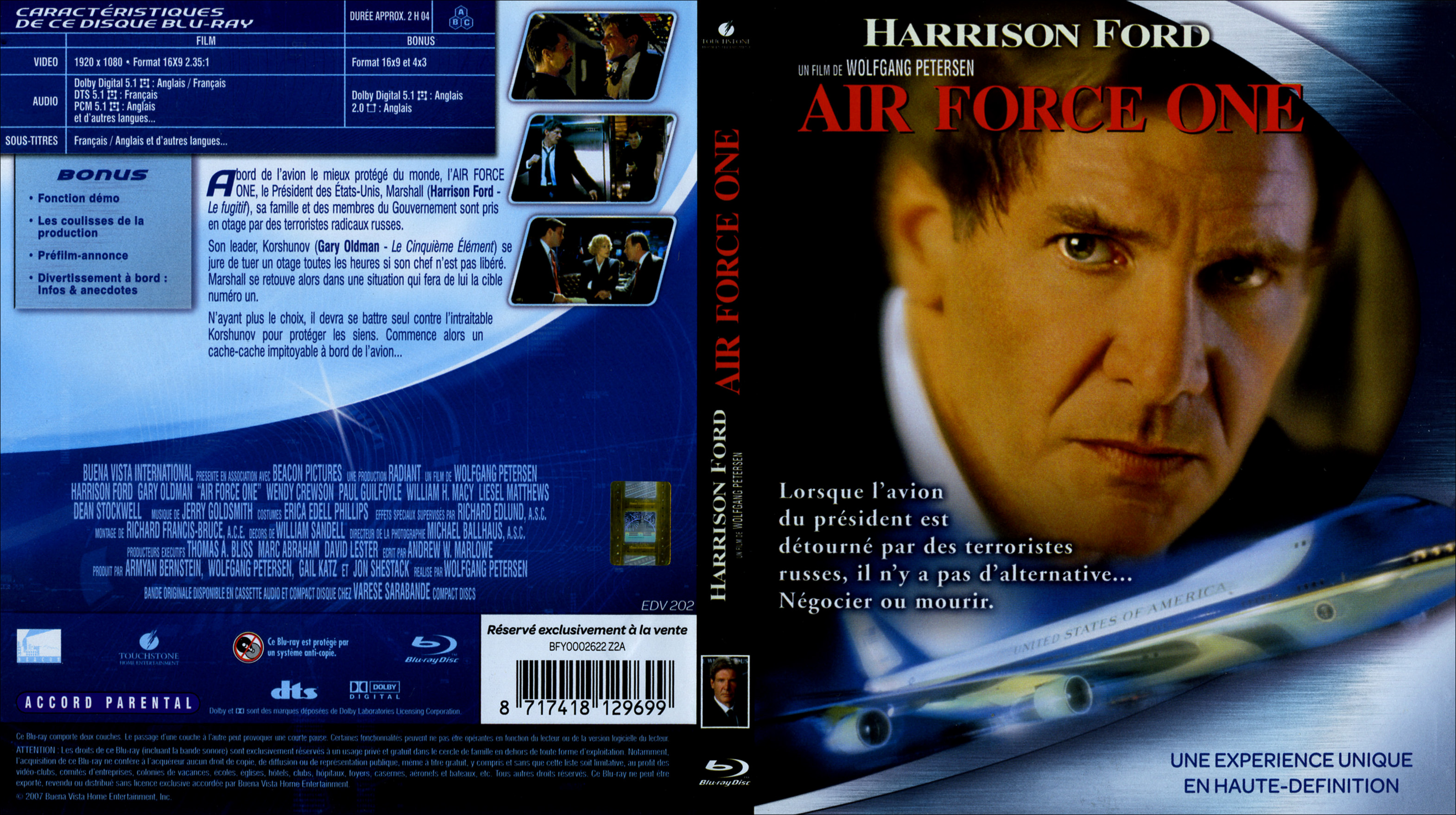 Jaquette DVD Air force one (BLU-RAY)