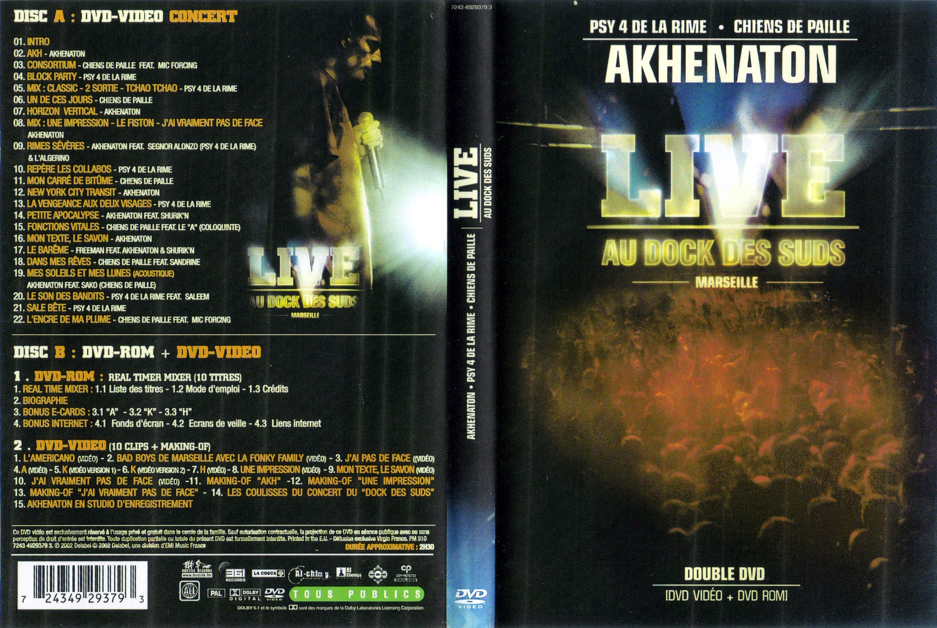 Jaquette DVD Akhenaton live au dock des suds