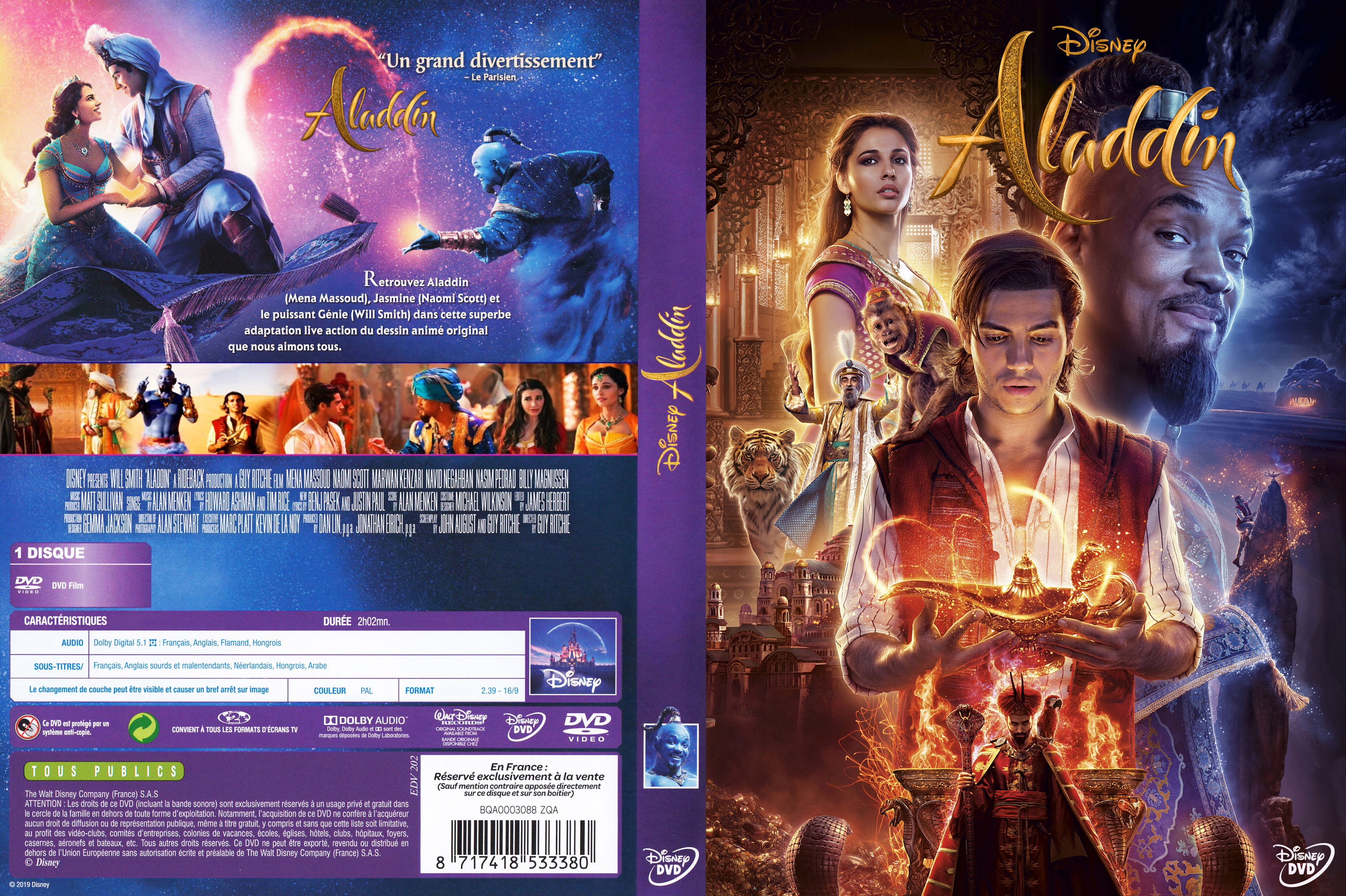 Jaquette DVD Aladdin 2019 custom