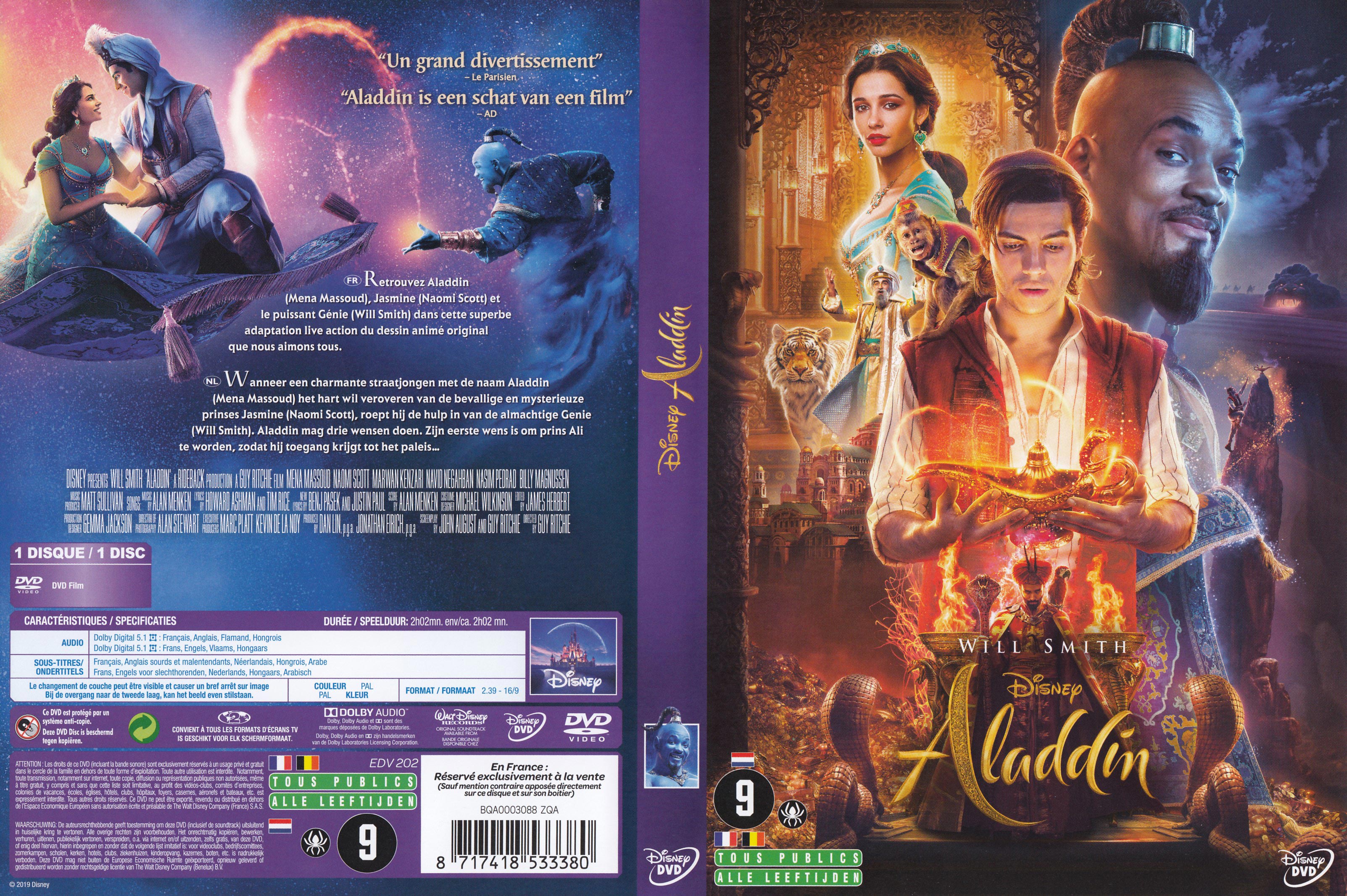 Jaquette DVD Aladdin (2019)