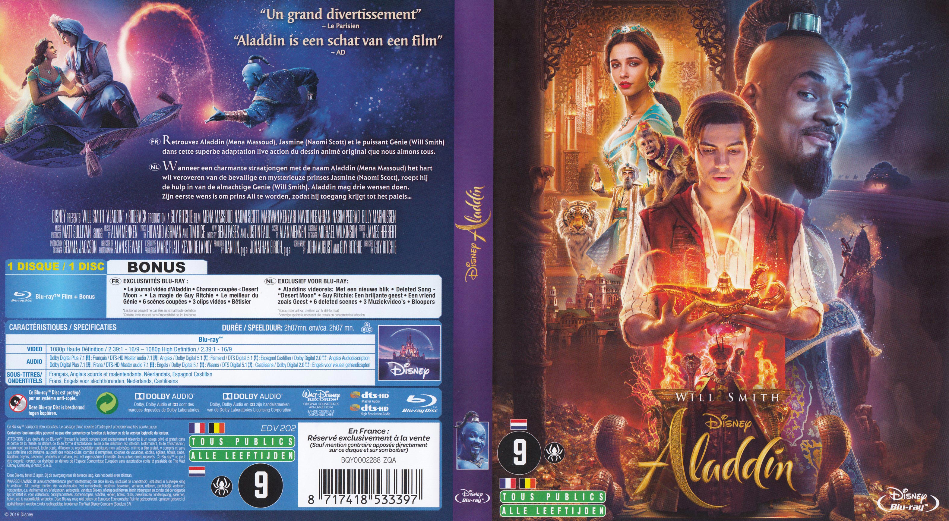 Jaquette DVD Aladdin (2019) (BLU-RAY)