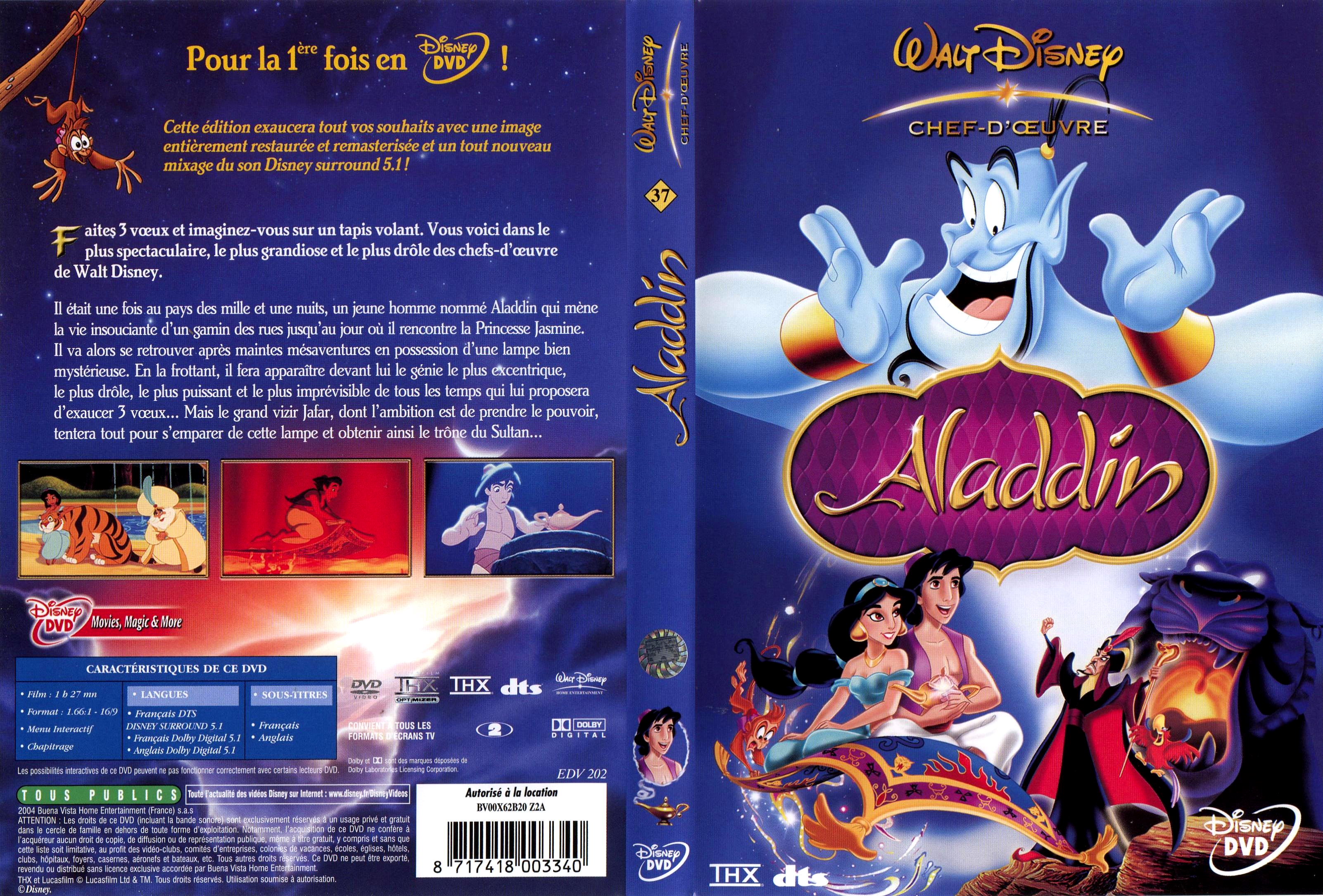 Jaquette DVD Aladdin v2