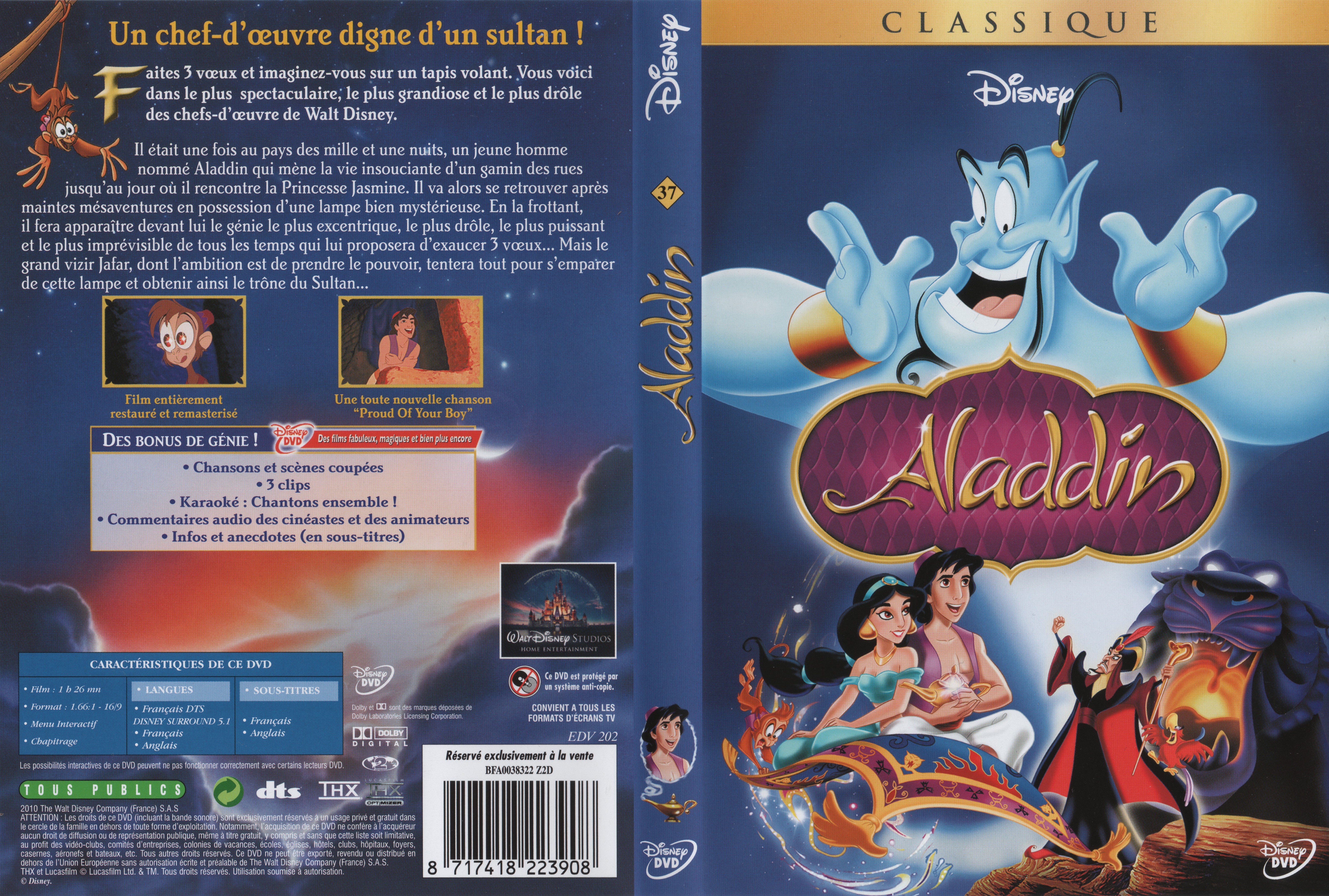 Jaquette DVD Aladdin v4