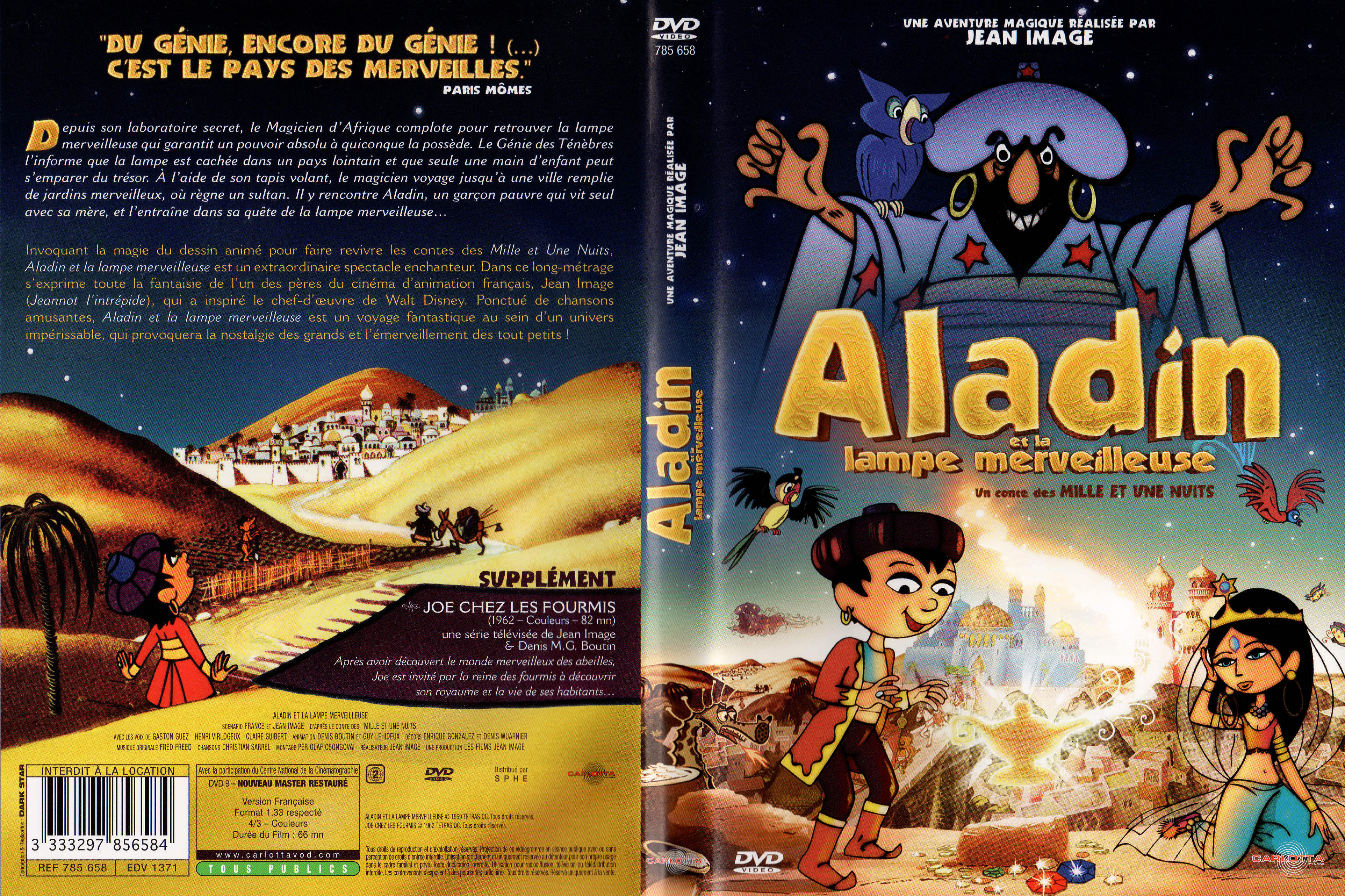 Jaquette DVD Aladin et la lampe merveilleuse