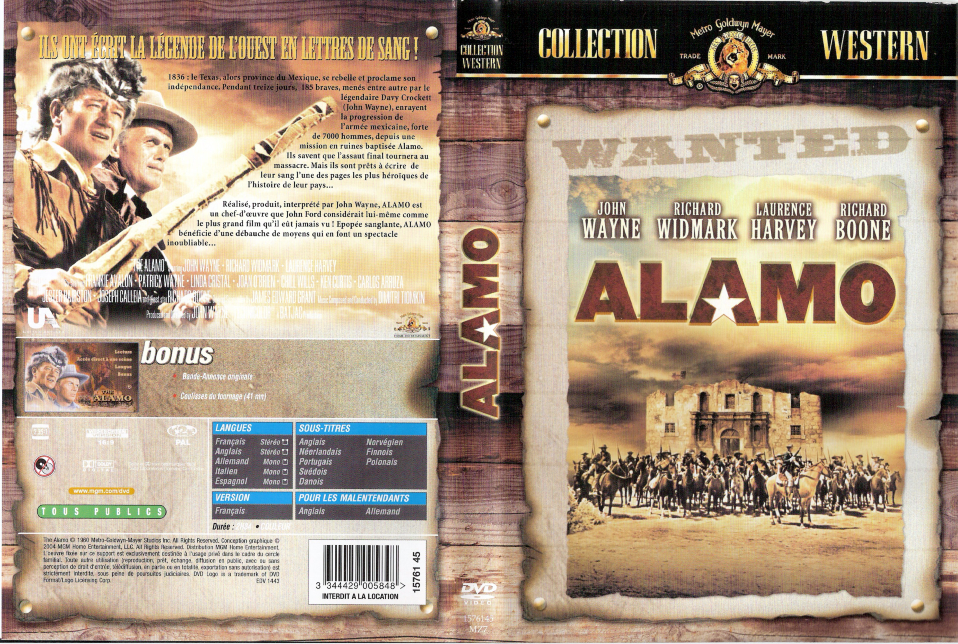 Jaquette DVD Alamo v3