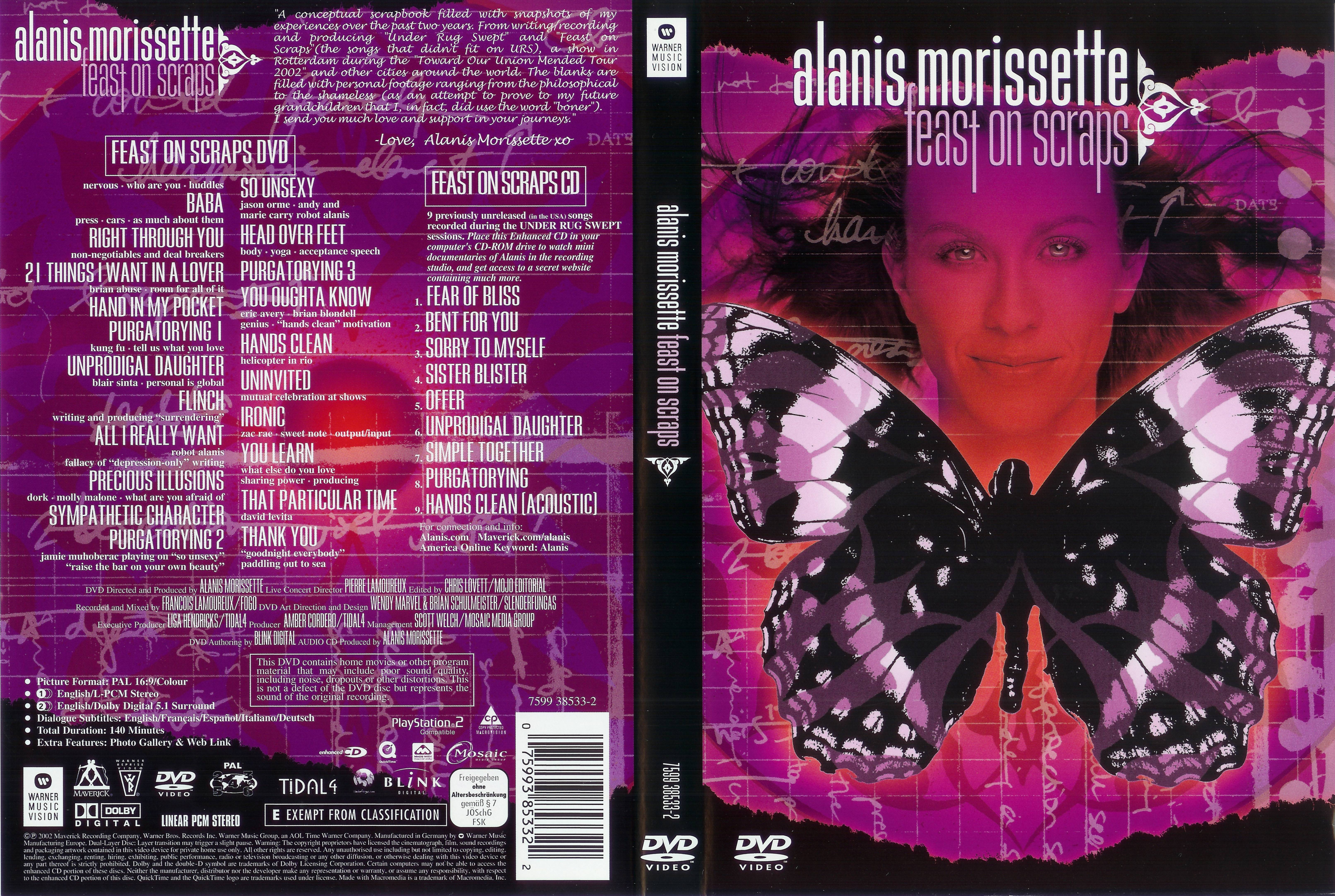 Jaquette DVD Alanis Morissette feast on scraps