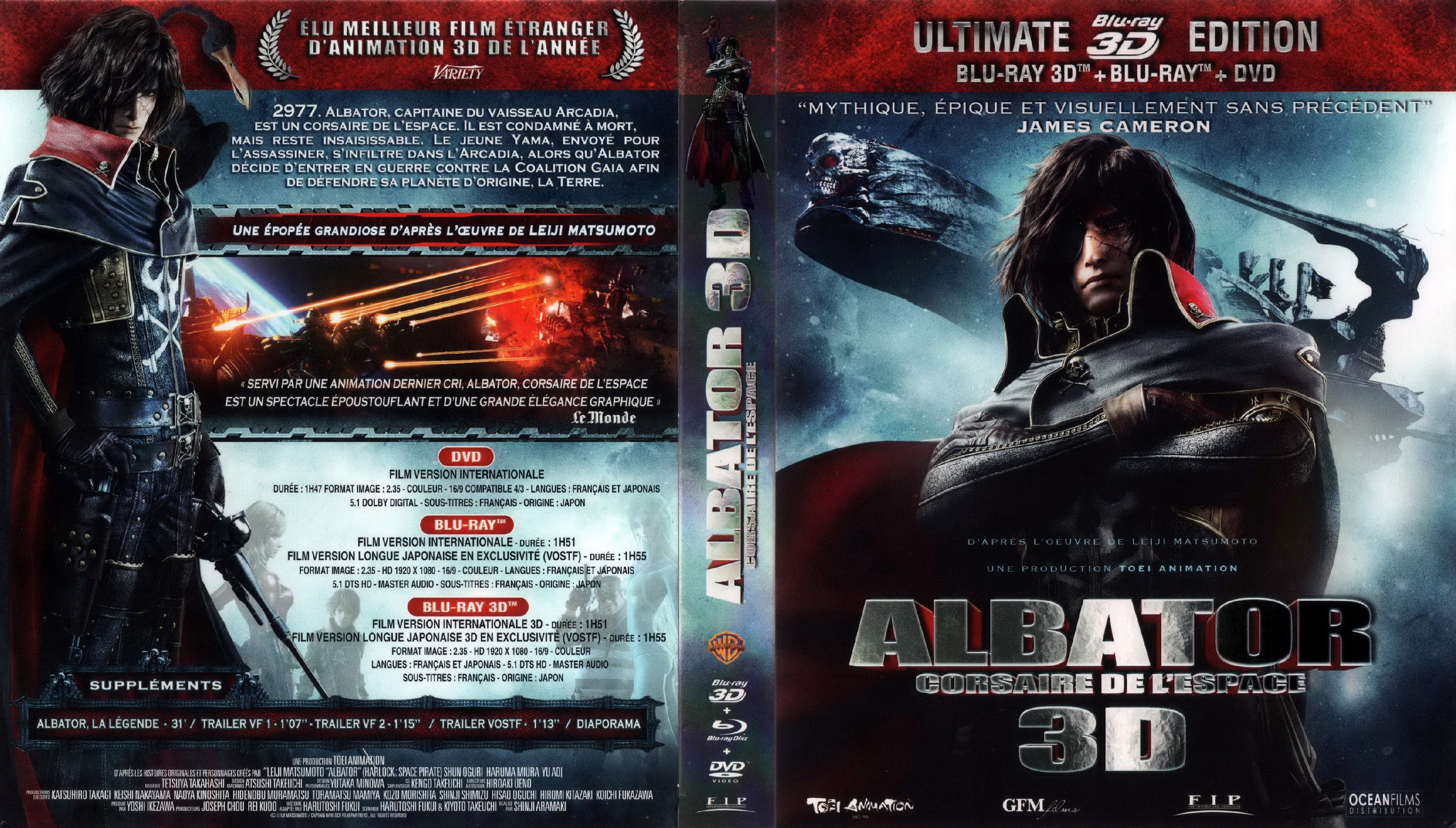 Jaquette DVD de Albator, Corsaire de l'Espace 3D (BLU-RAY) - Cinéma Passion