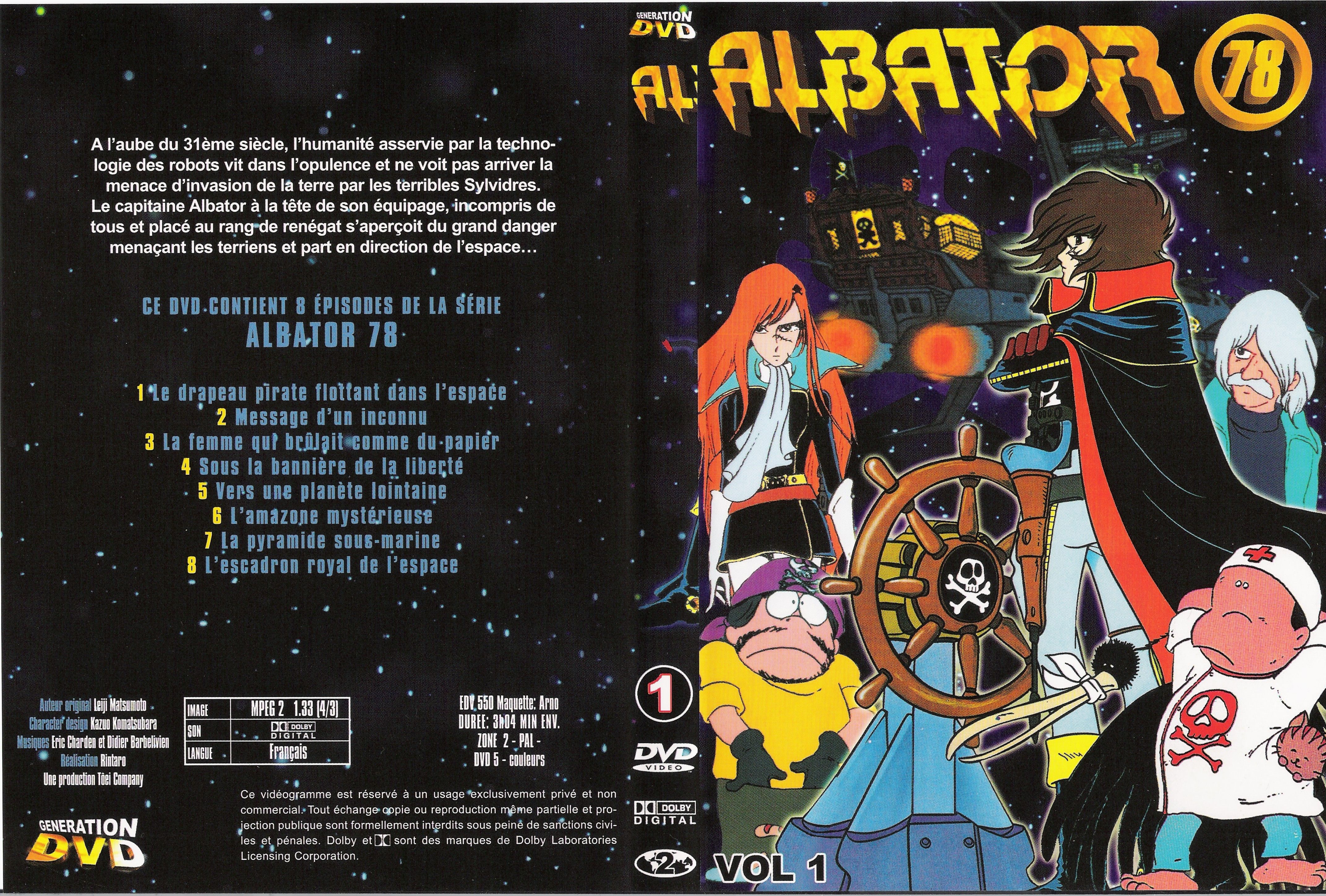 Jaquette DVD Albator 78 vol 1 (GENERATION DVD)