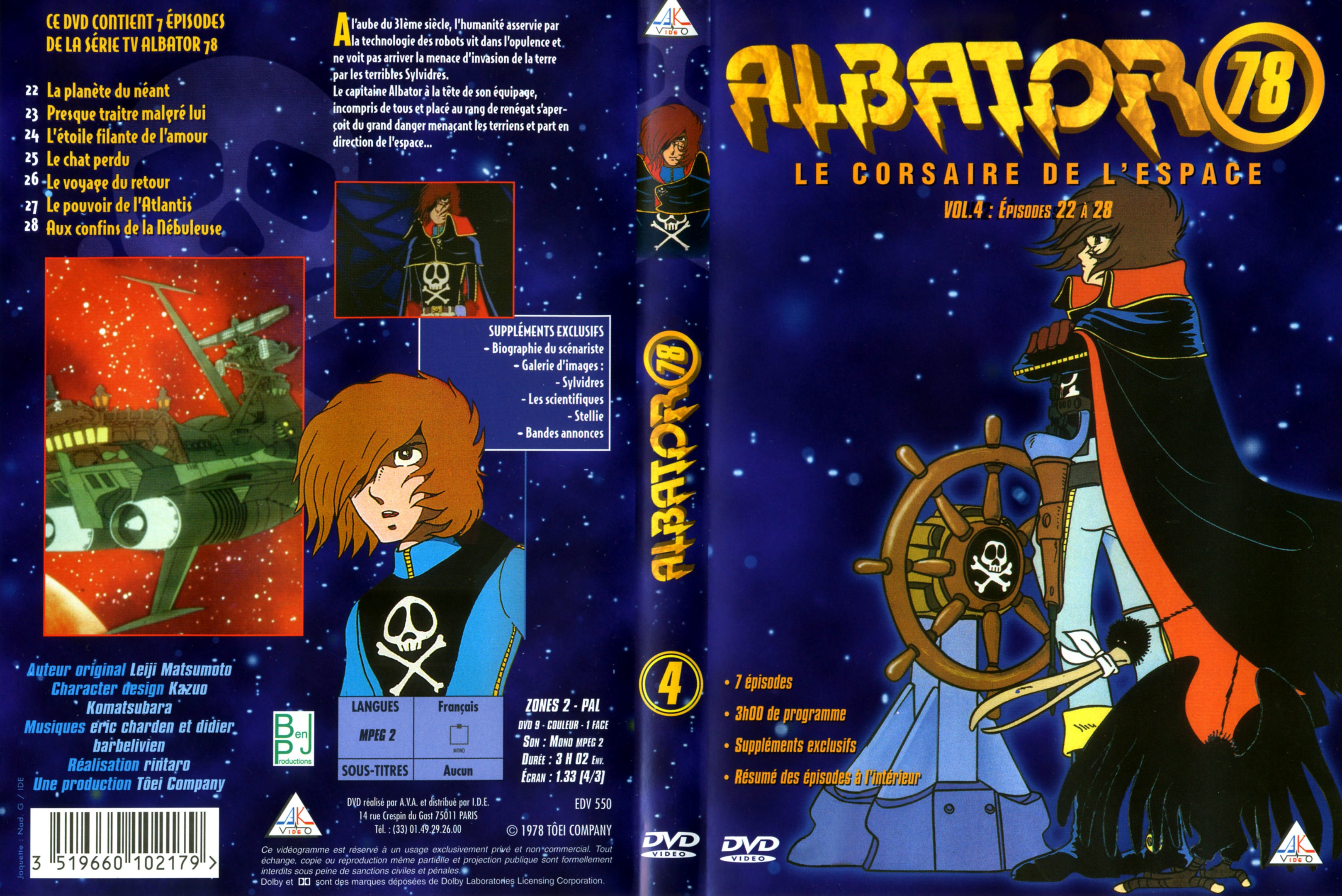 Jaquette DVD Albator 78 vol 4 (AK VIDEO)