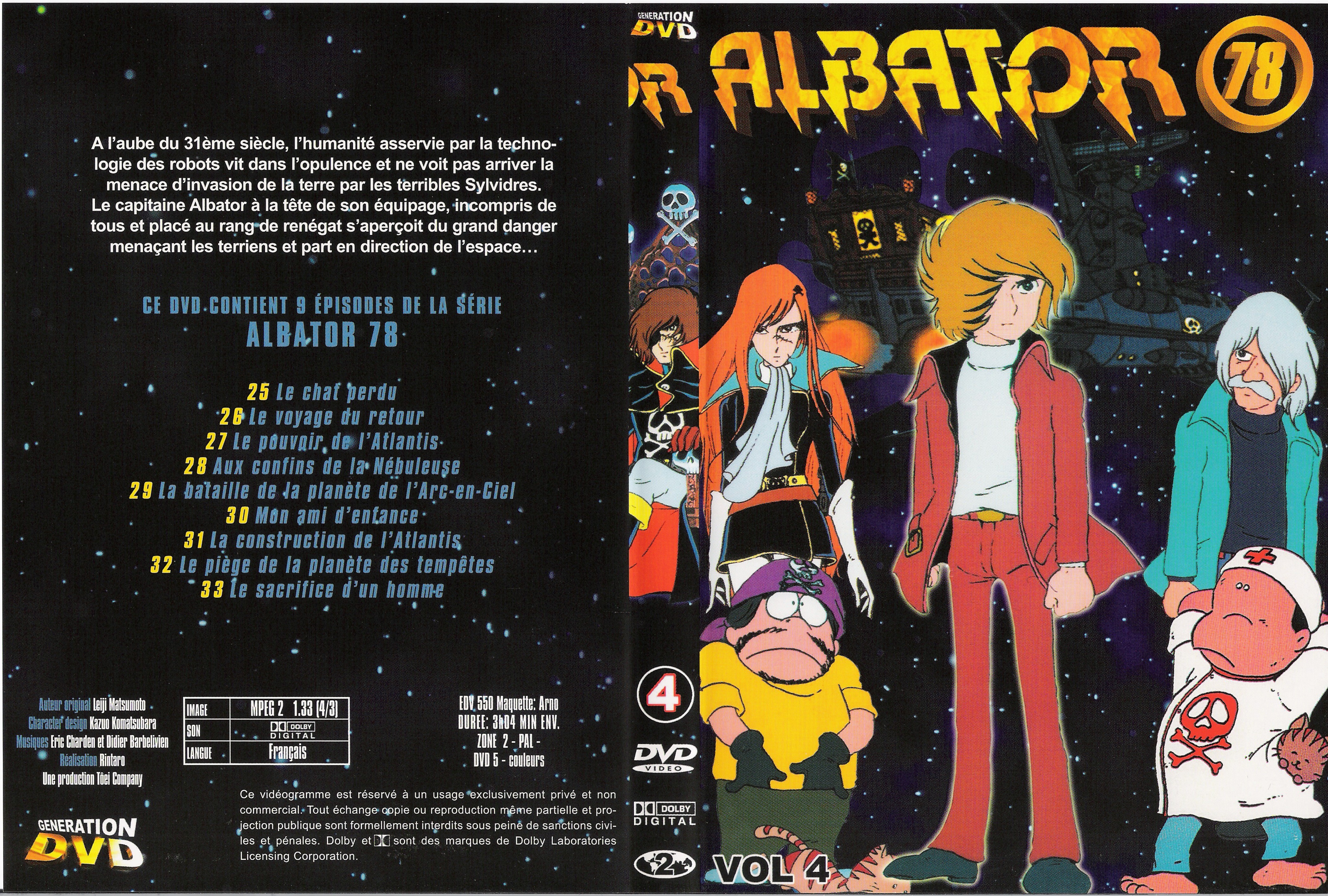 Jaquette DVD Albator 78 vol 4 (GENERATION DVD)