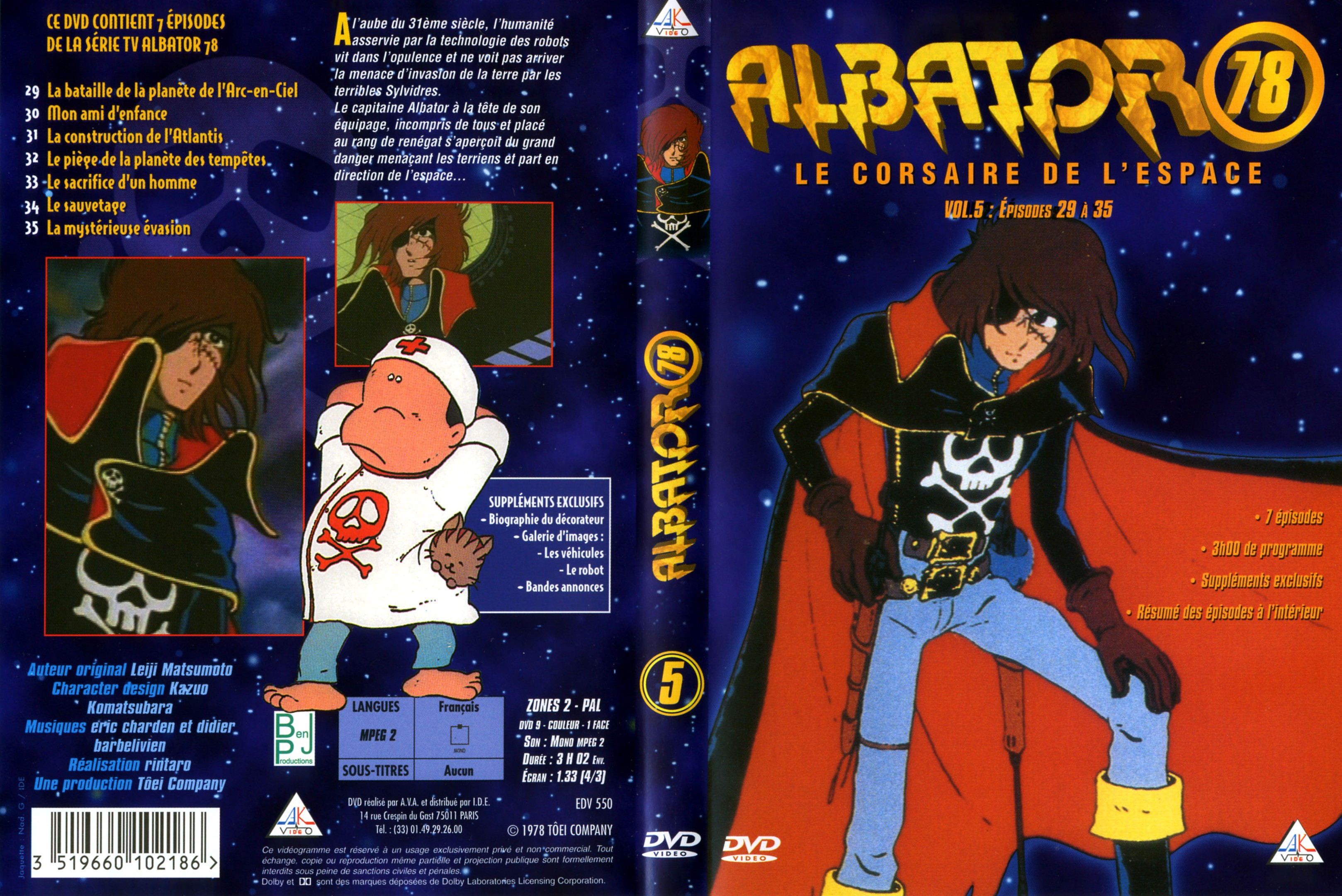 Jaquette DVD Albator 78 vol 5 (AK VIDEO)