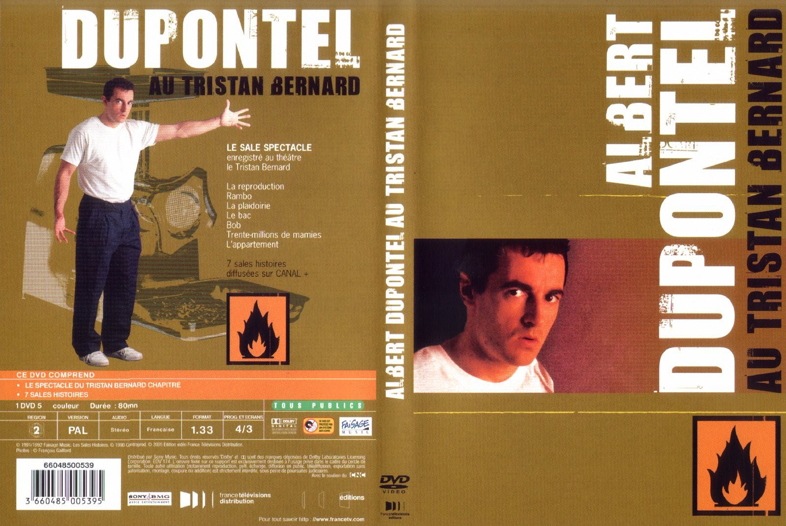 Jaquette DVD Albert Dupontel - au tristan bernard