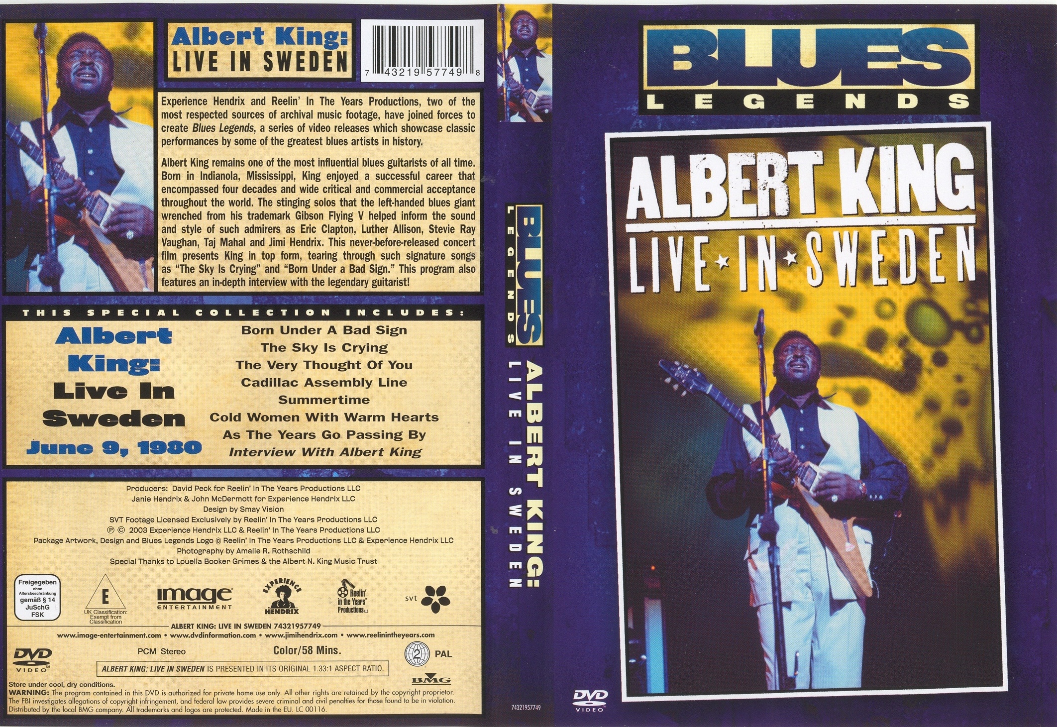 Jaquette DVD Albert King - Live in Sweden