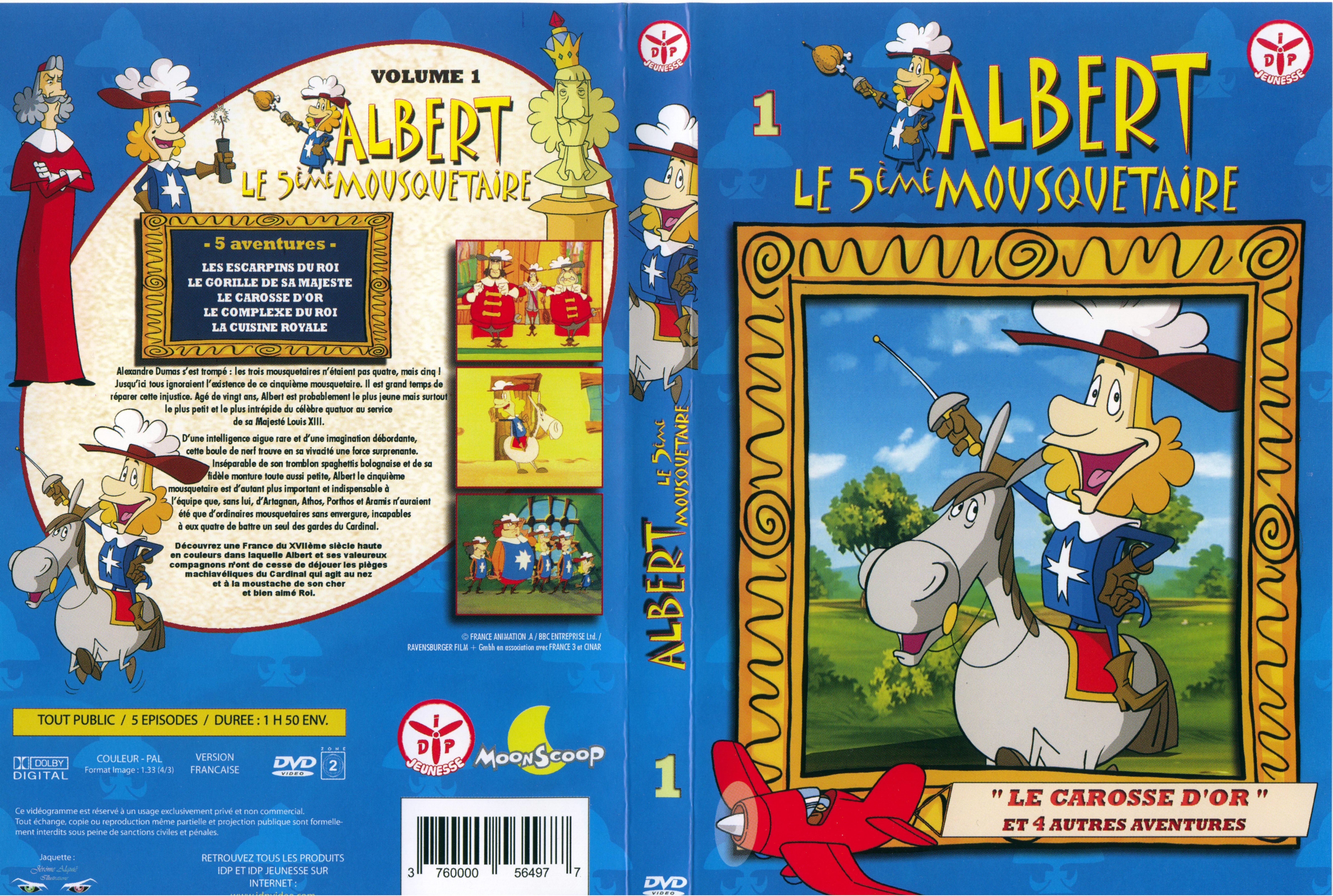 Jaquette DVD Albert le 5 me mousquetaire vol 1