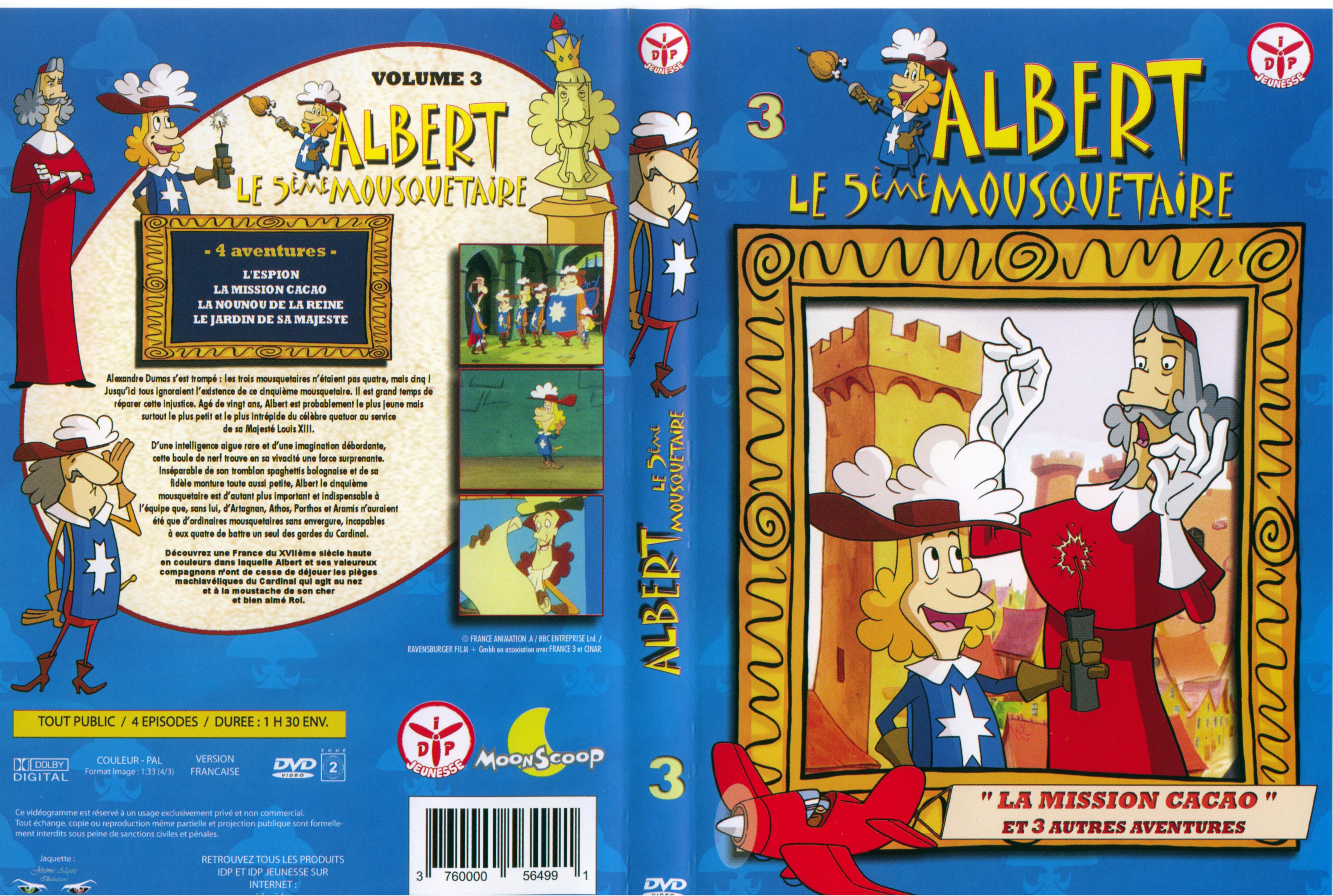 Jaquette DVD Albert le 5 me mousquetaire vol 3