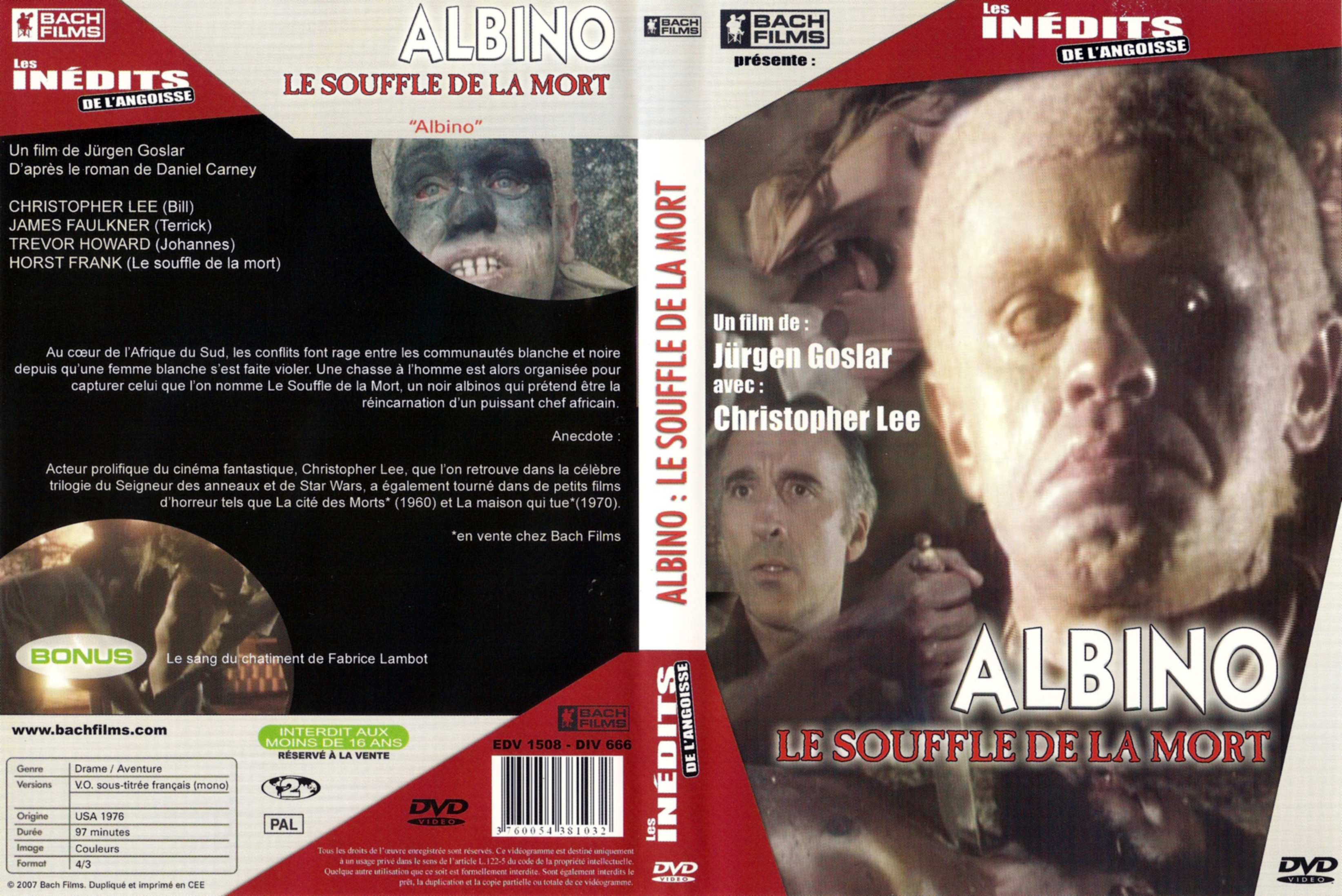 Jaquette DVD Albino le souffle de la mort