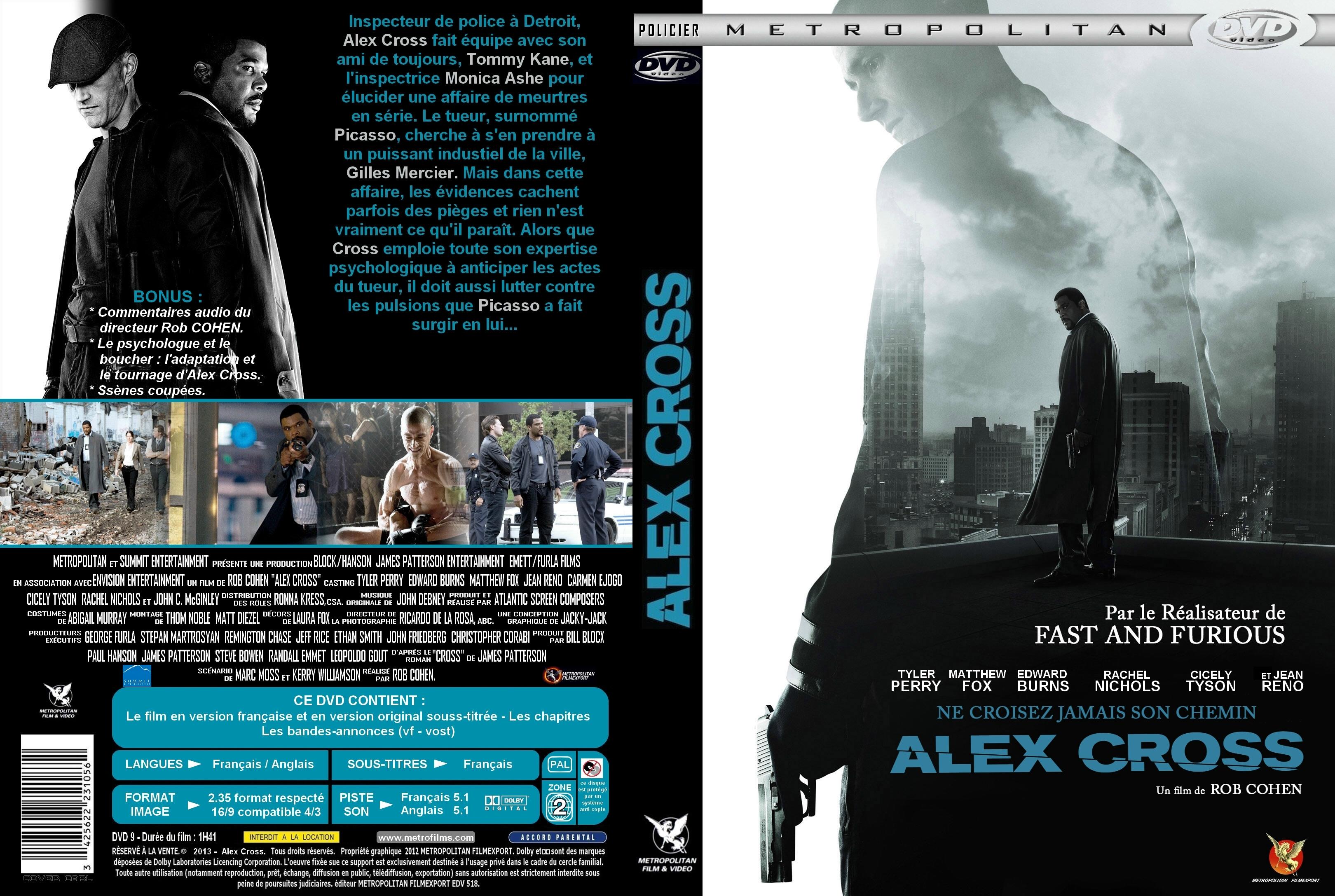 Jaquette DVD Alex Cross custom v2