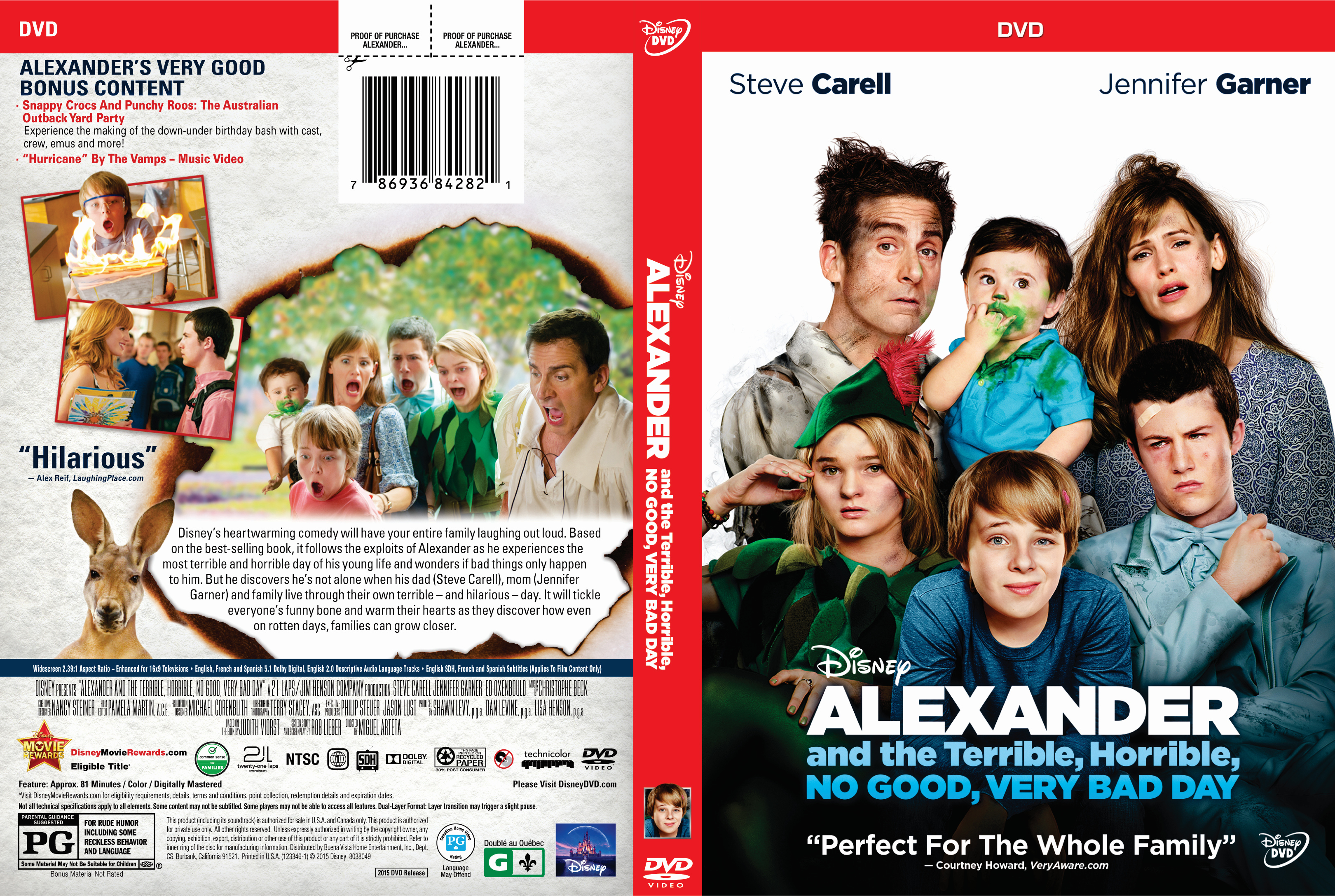 Jaquette DVD Alexander and the Terrible, Horrible, No Good, Very Bad Day Zone 1