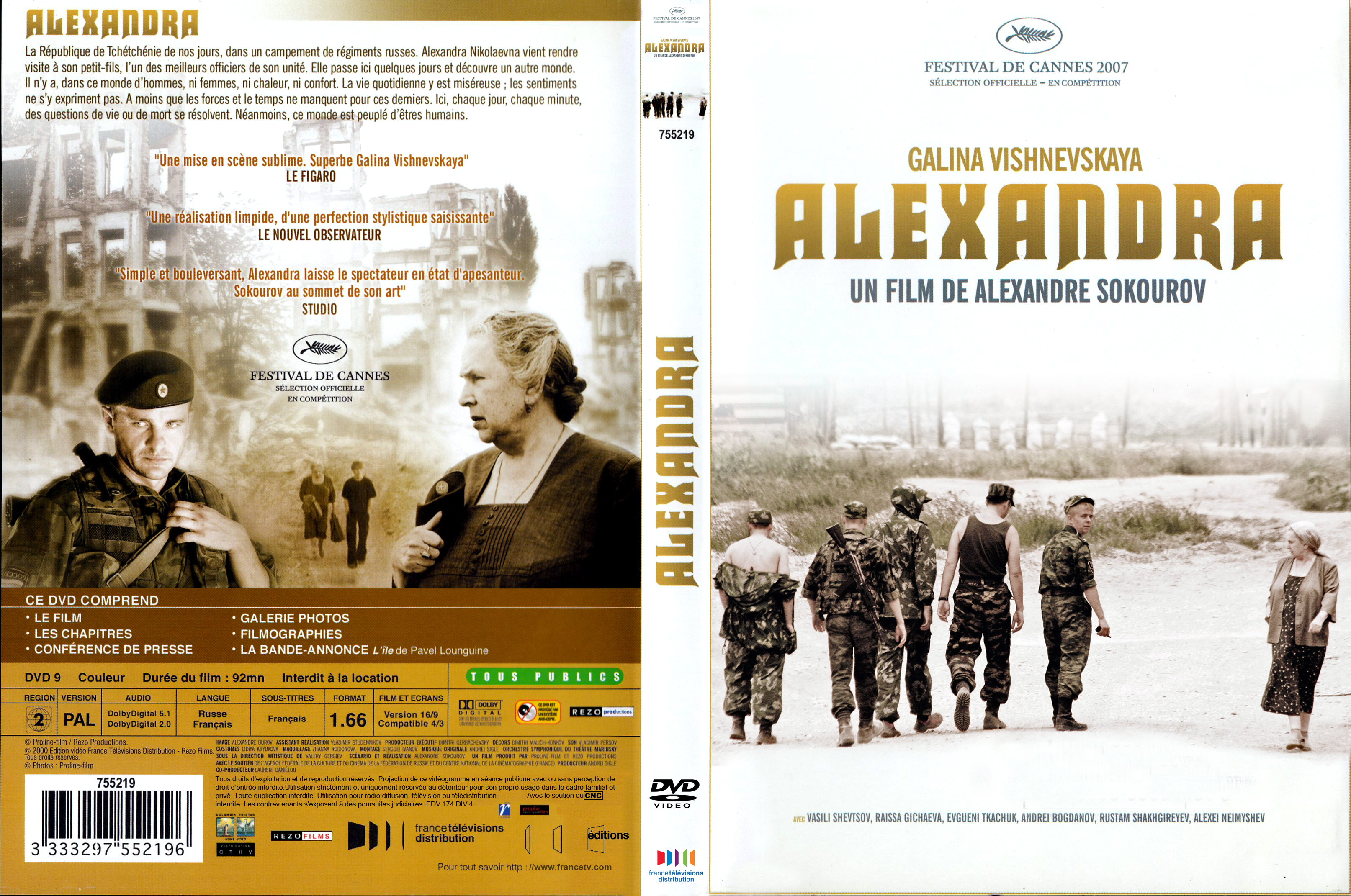 Jaquette DVD Alexandra