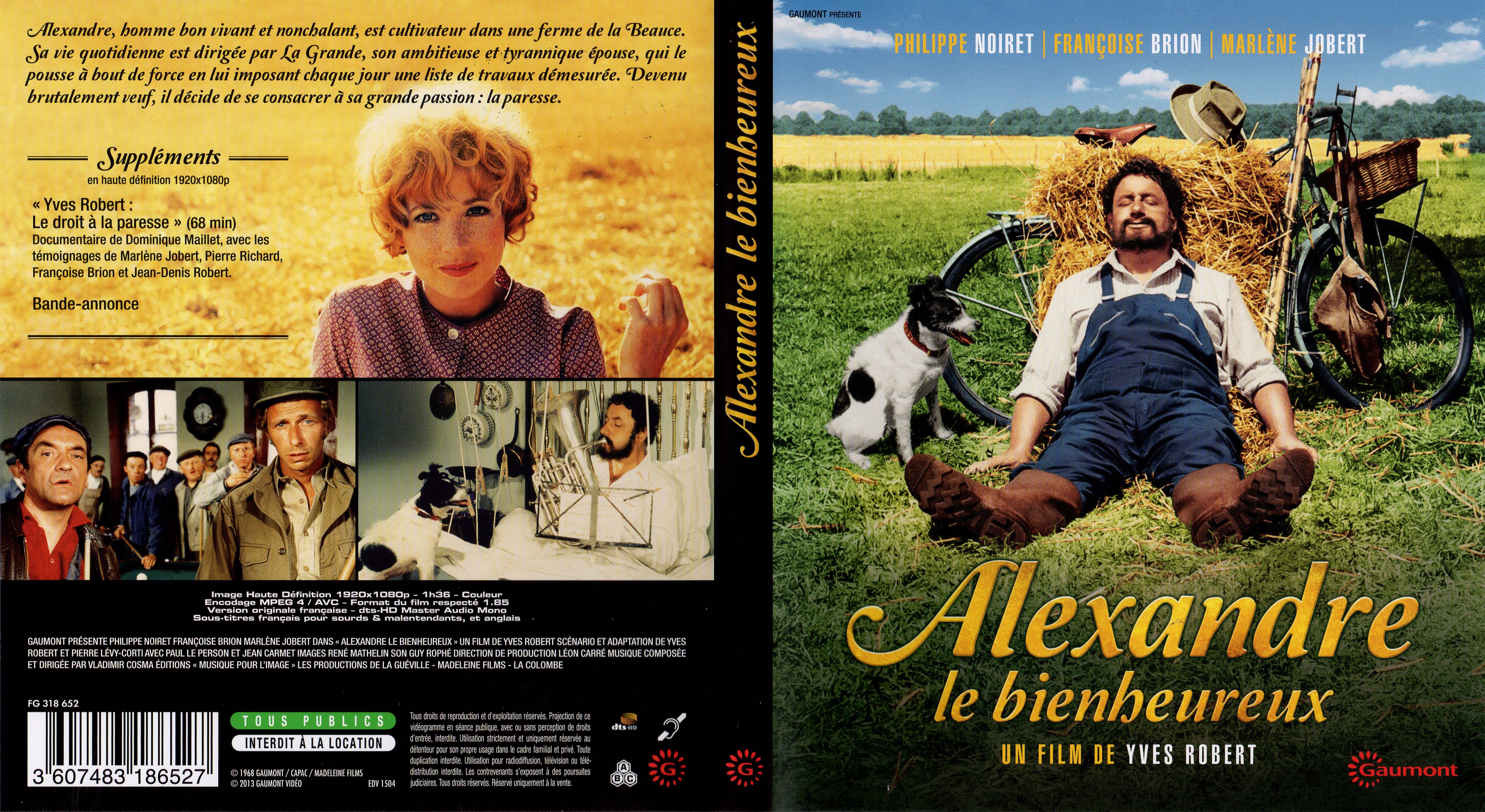 Jaquette DVD Alexandre le bienheureux (BLU-RAY)