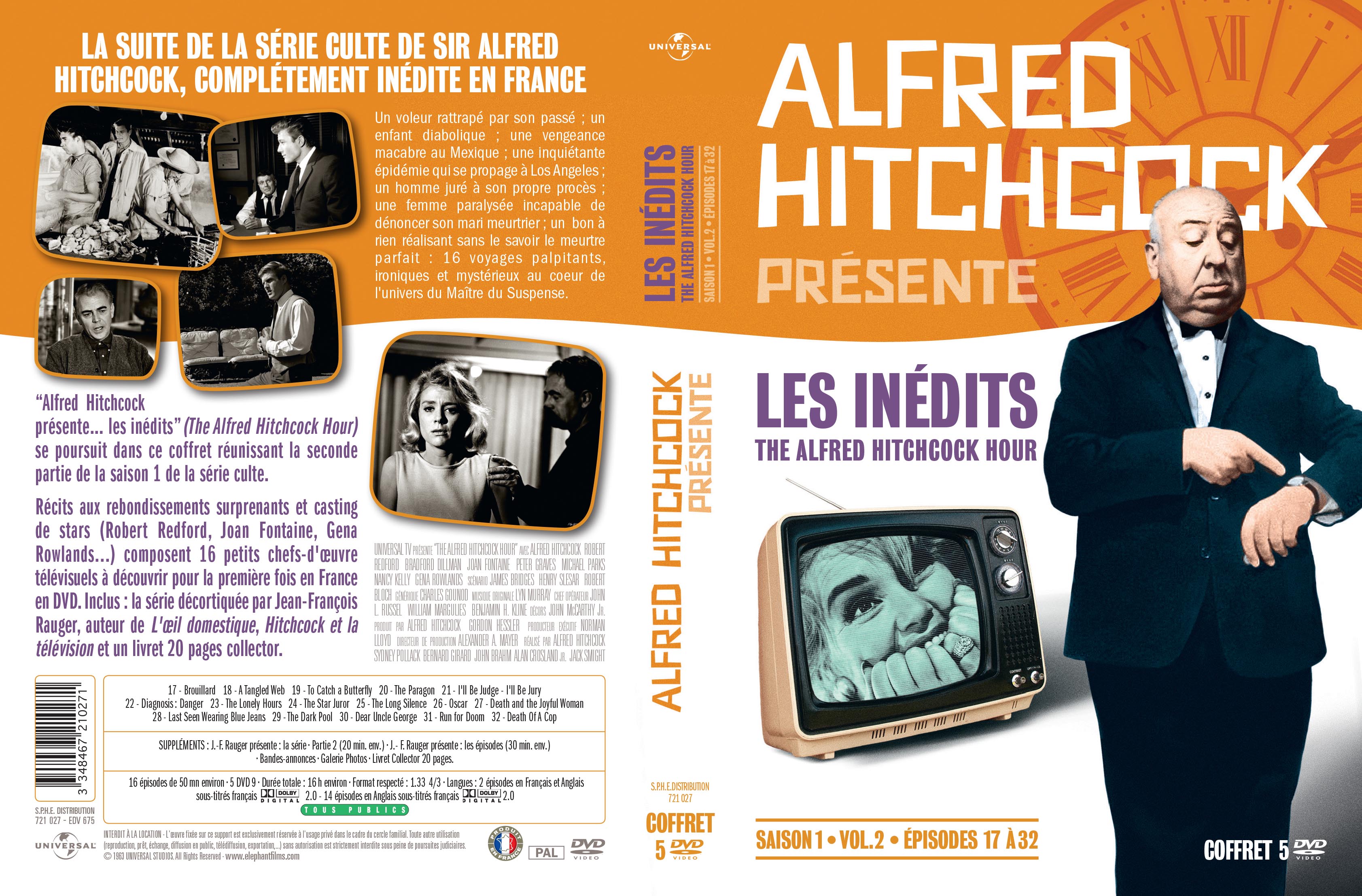 Jaquette DVD Alfred Hitchcock les indits intgrale Saison 1 vol 02