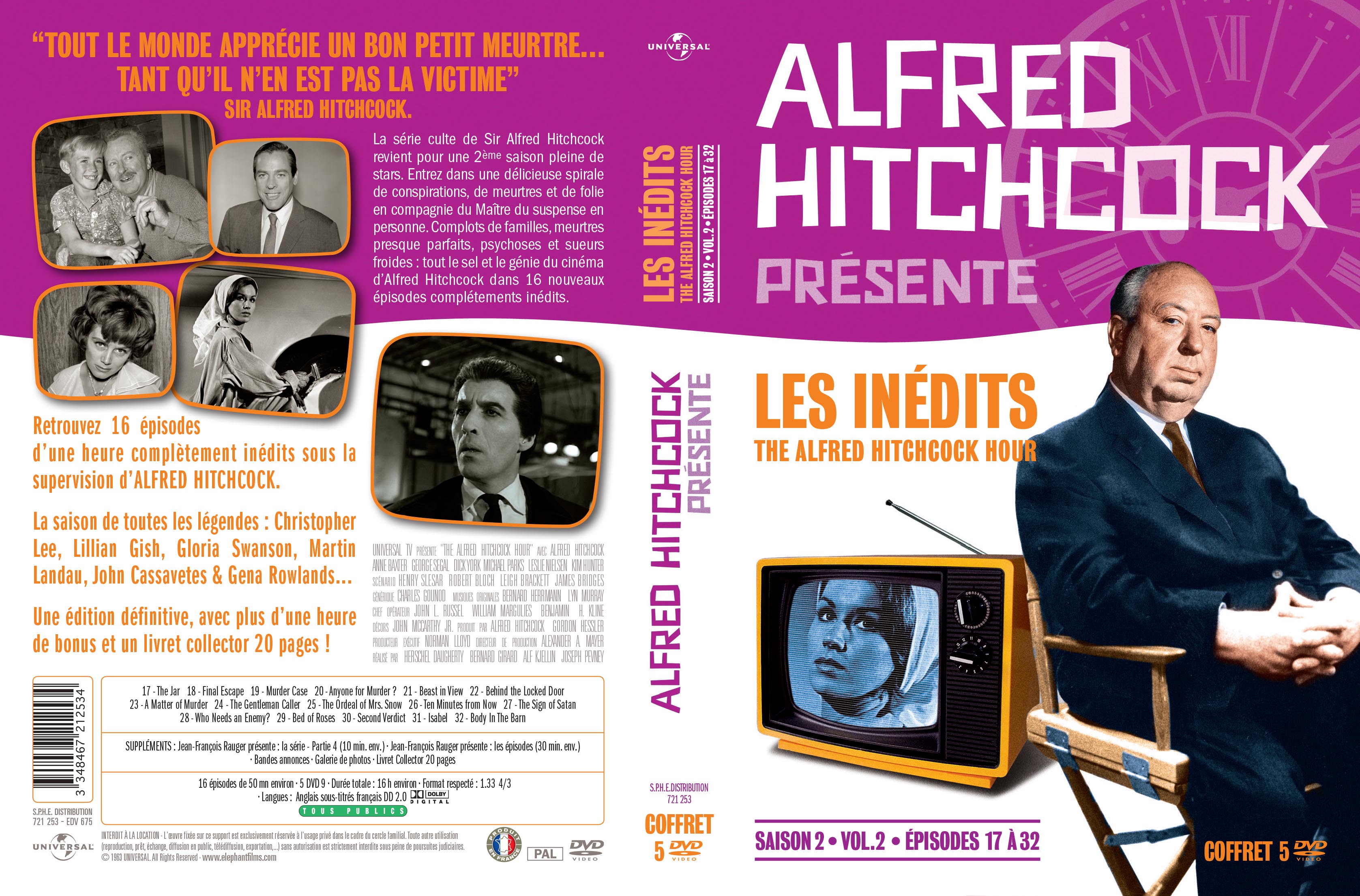 Jaquette DVD Alfred Hitchcock les indits intgrale Saison 2 vol 02