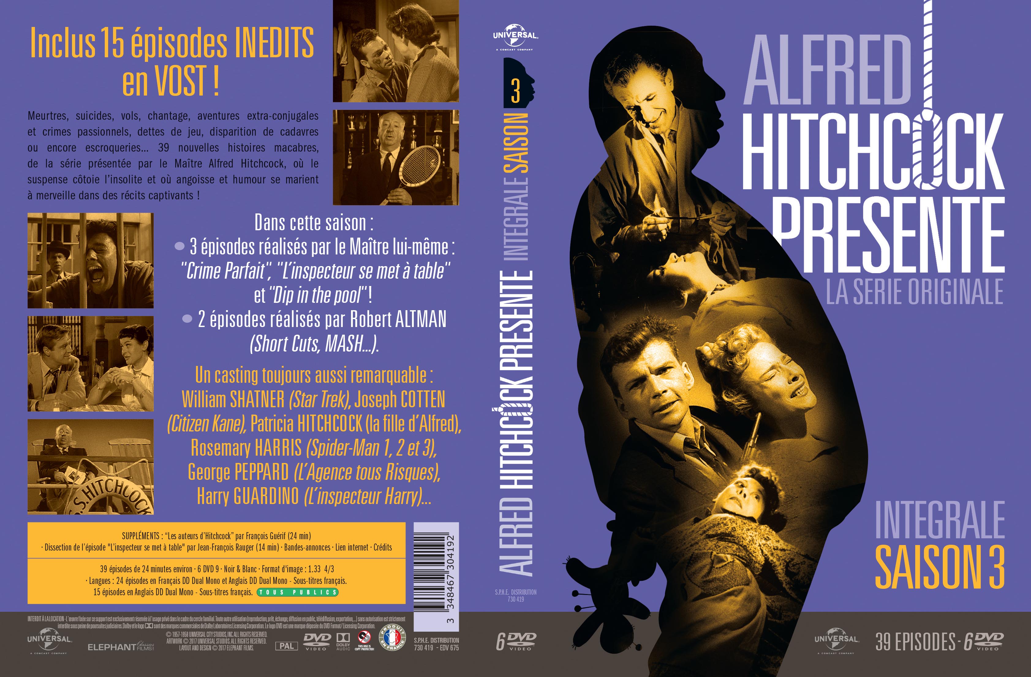 Jaquette DVD Alfred Hitchcock prsente Saison 3
