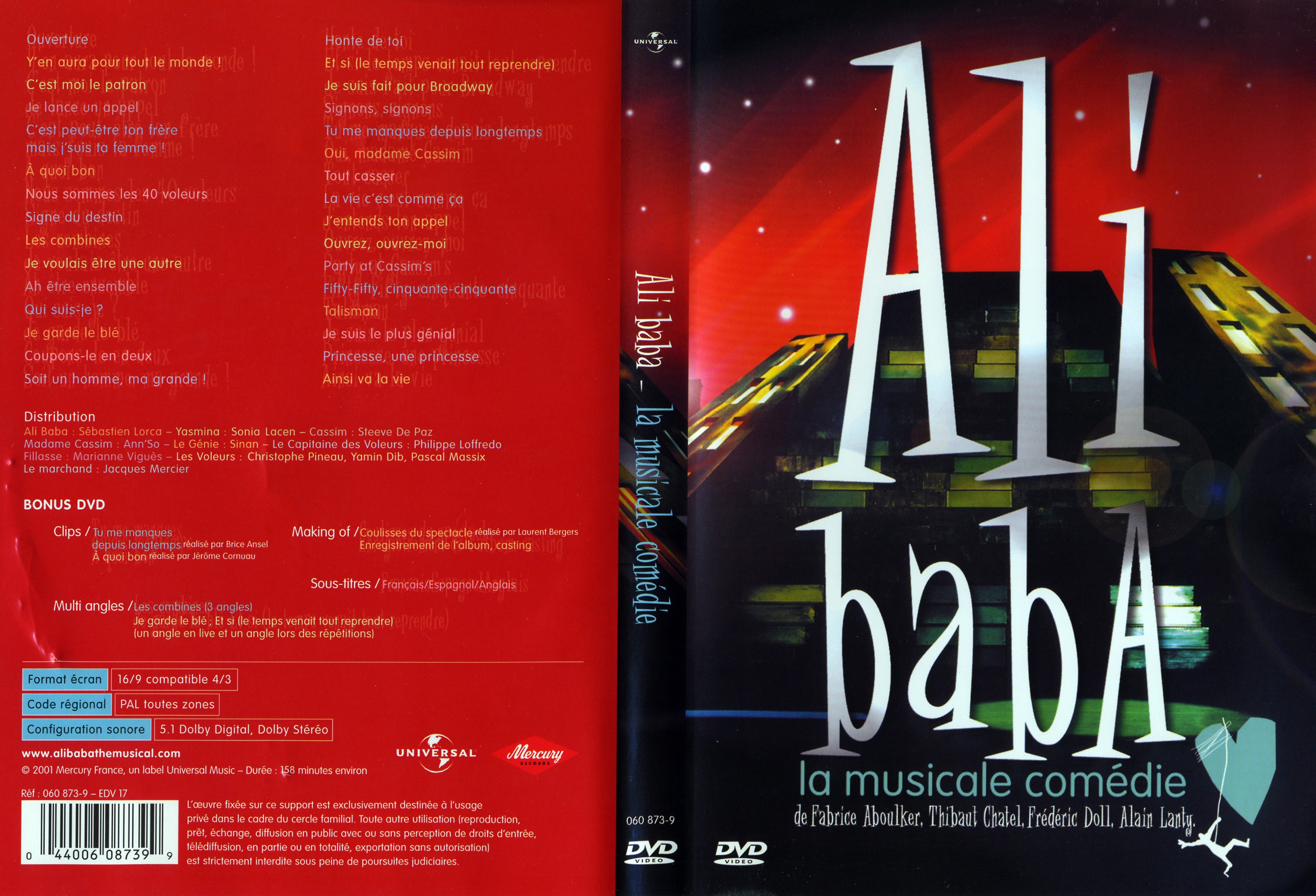 Jaquette DVD Ali baba la musicale comedie