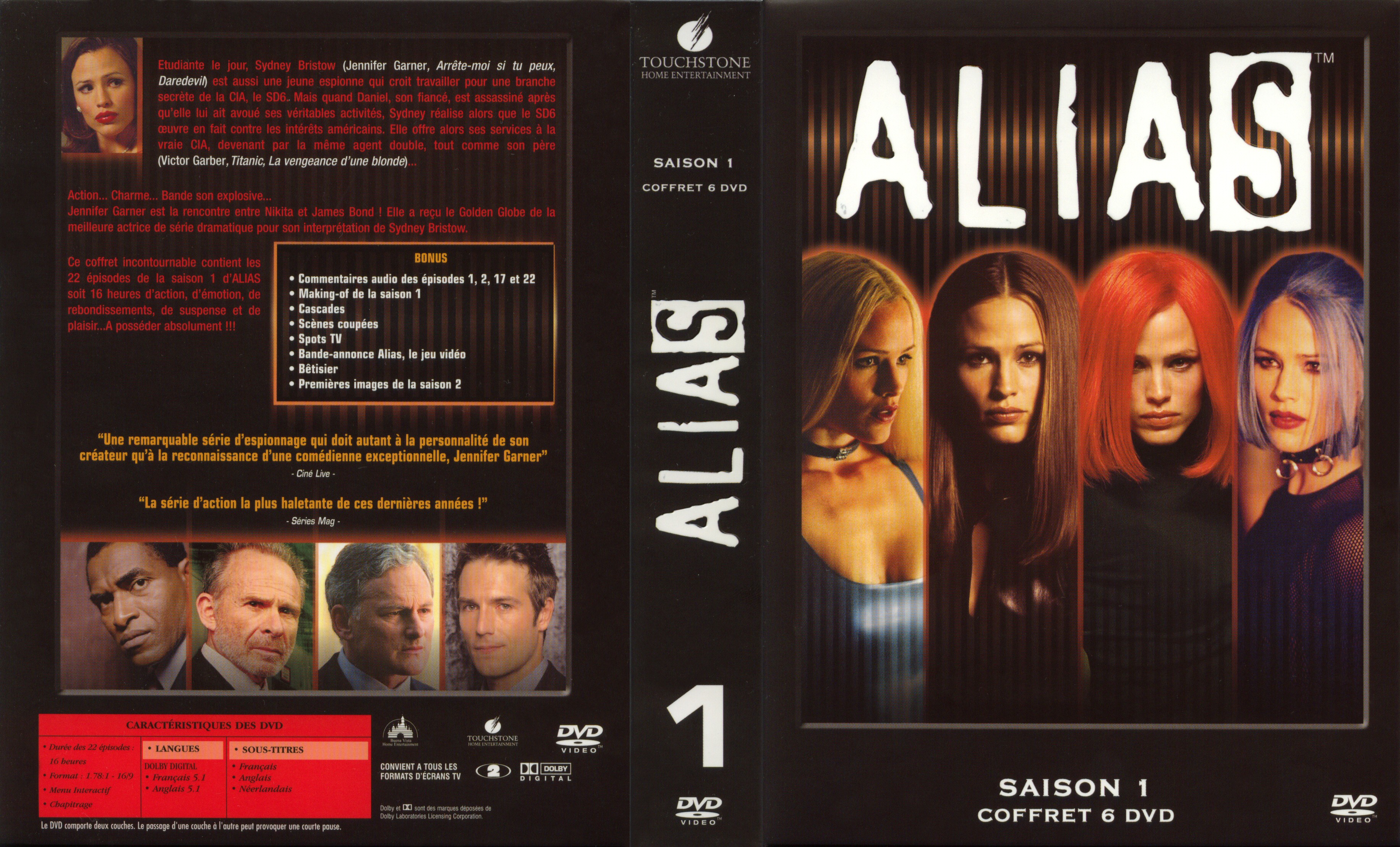 Jaquette DVD Alias saison 1 COFFRET