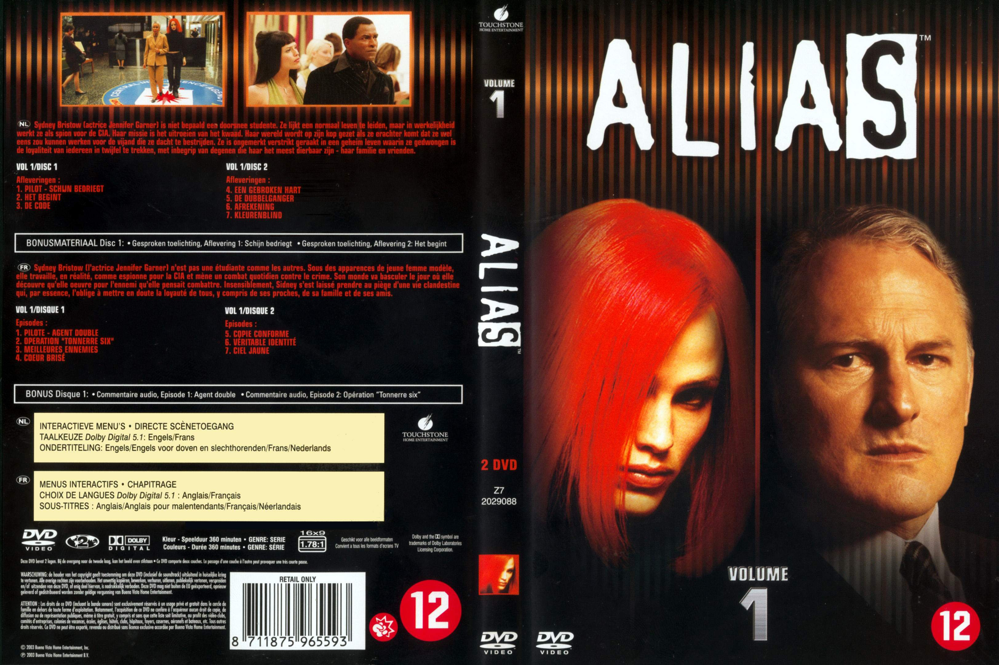 Jaquette DVD Alias saison 1 DVD 1 v2