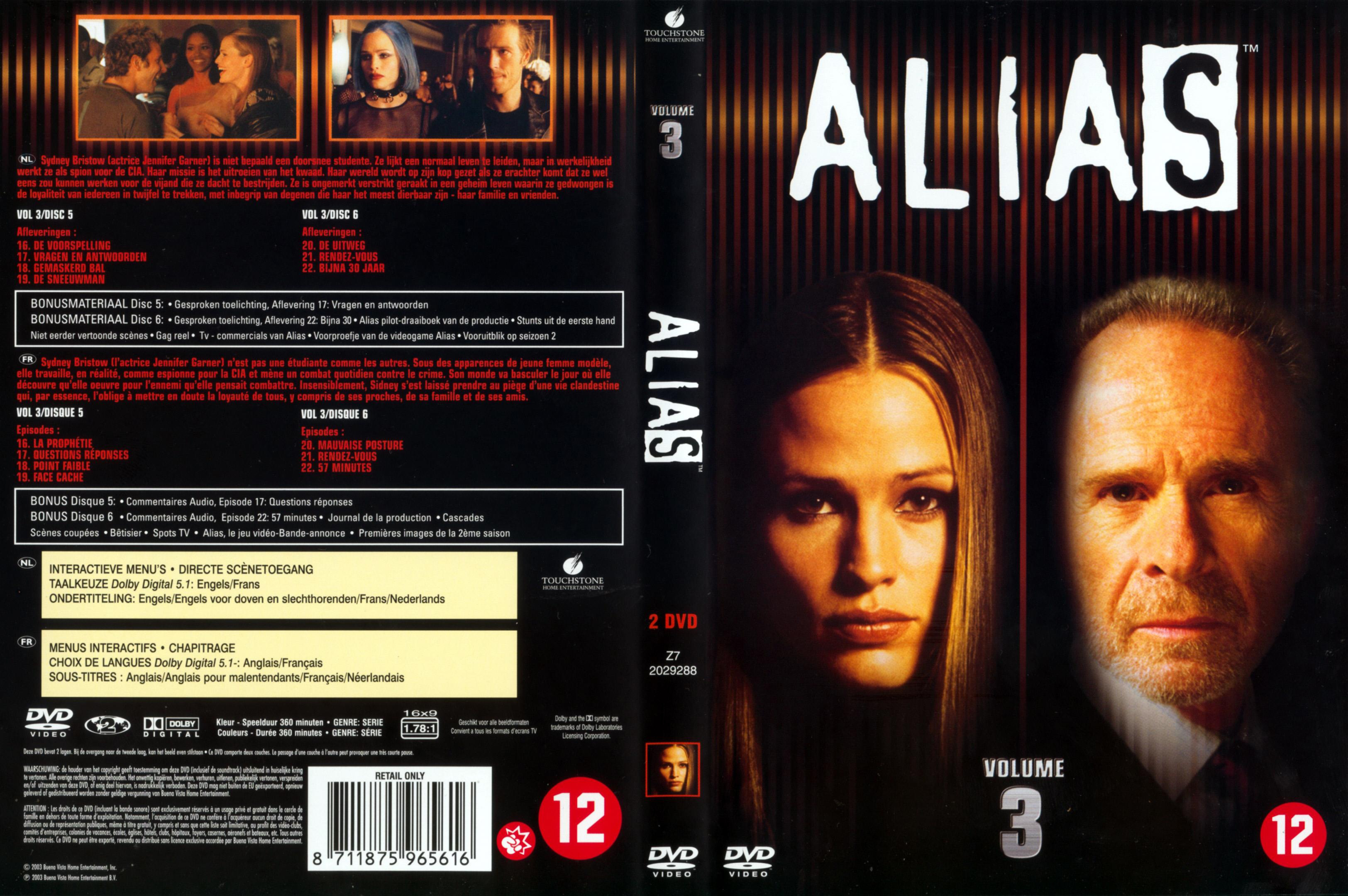 Jaquette DVD Alias saison 1 DVD 3 v2