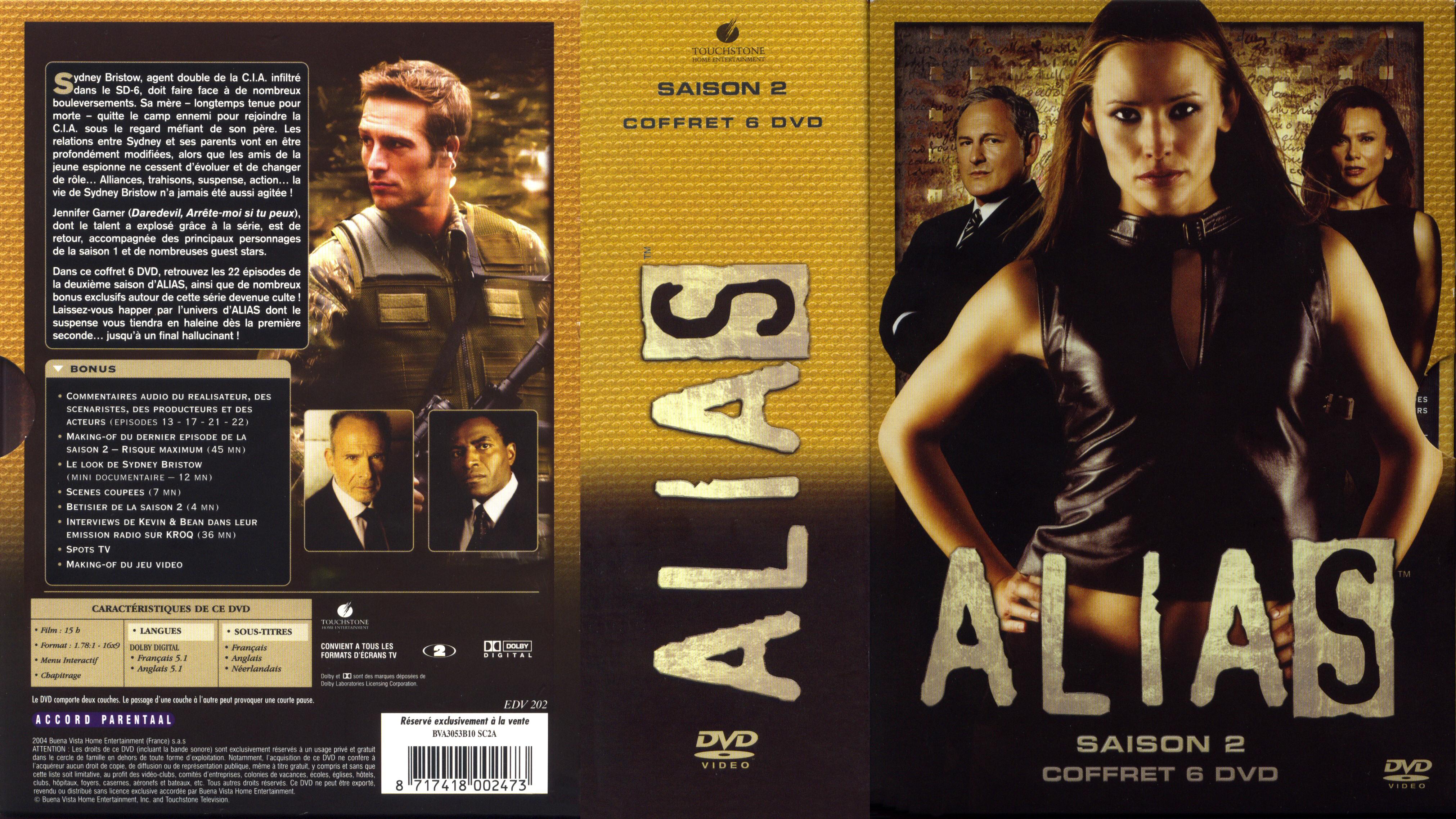 Jaquette DVD Alias saison 2 COFFRET