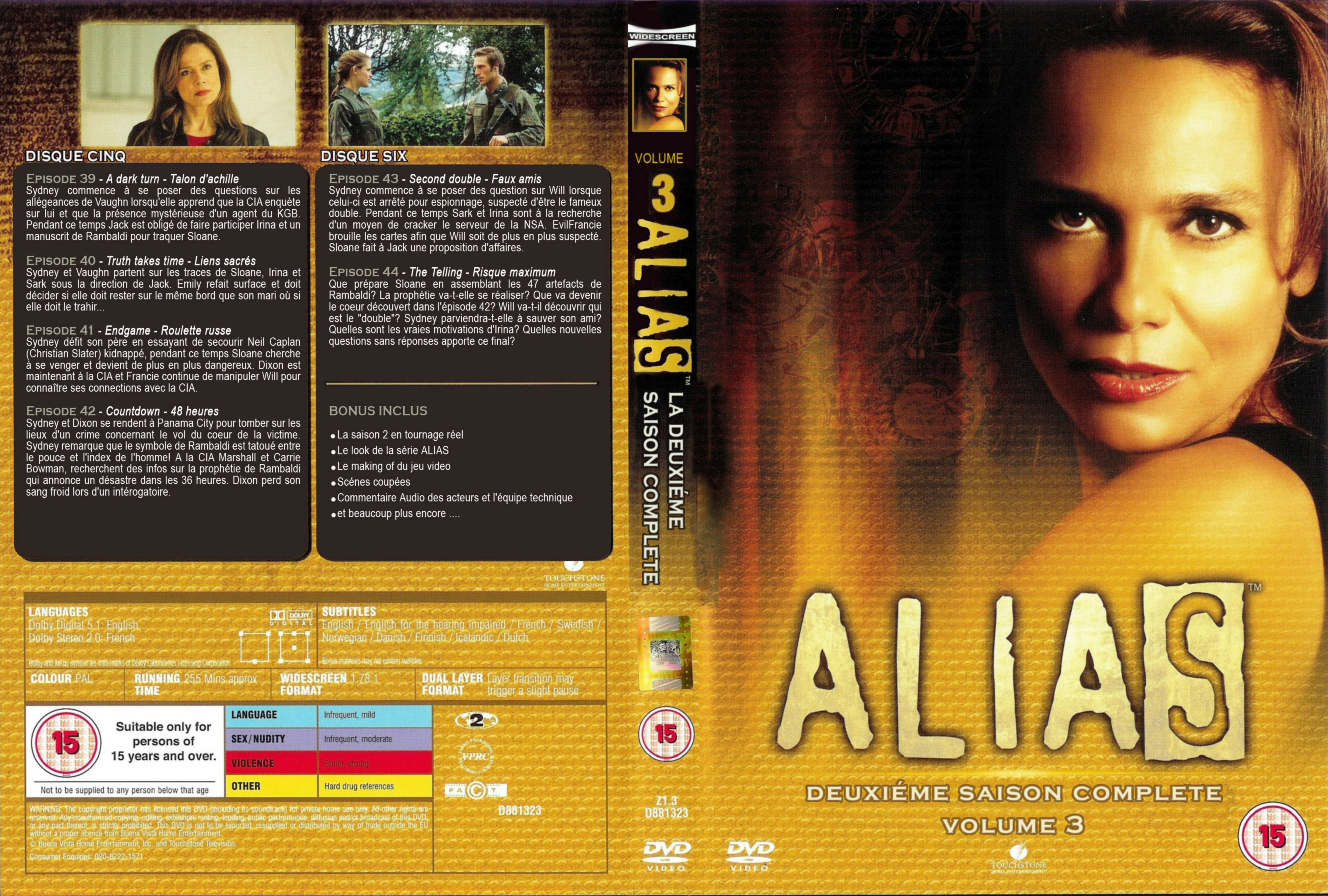 Jaquette DVD Alias saison 2 DVD 3