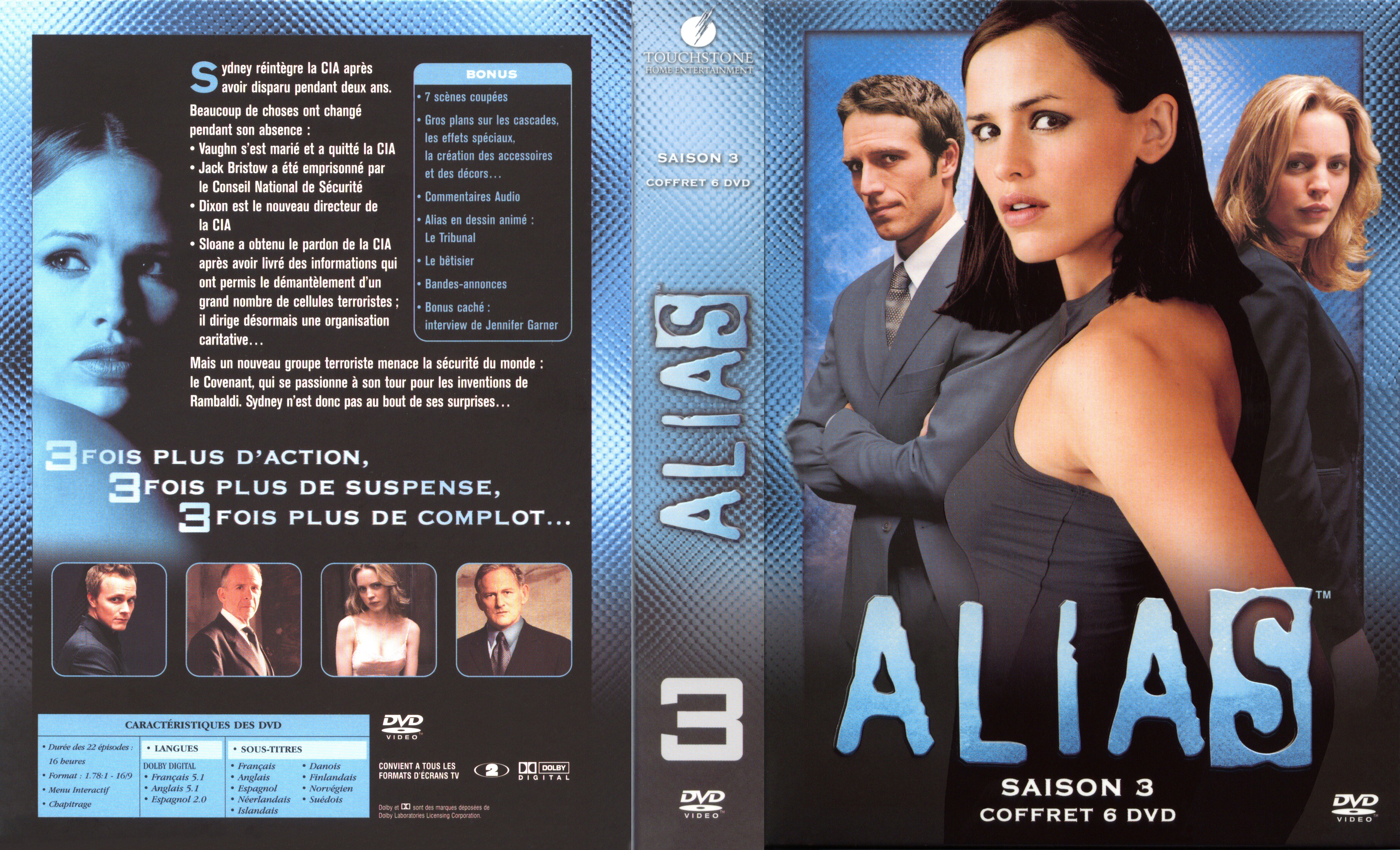 Jaquette DVD Alias saison 3 COFFRET