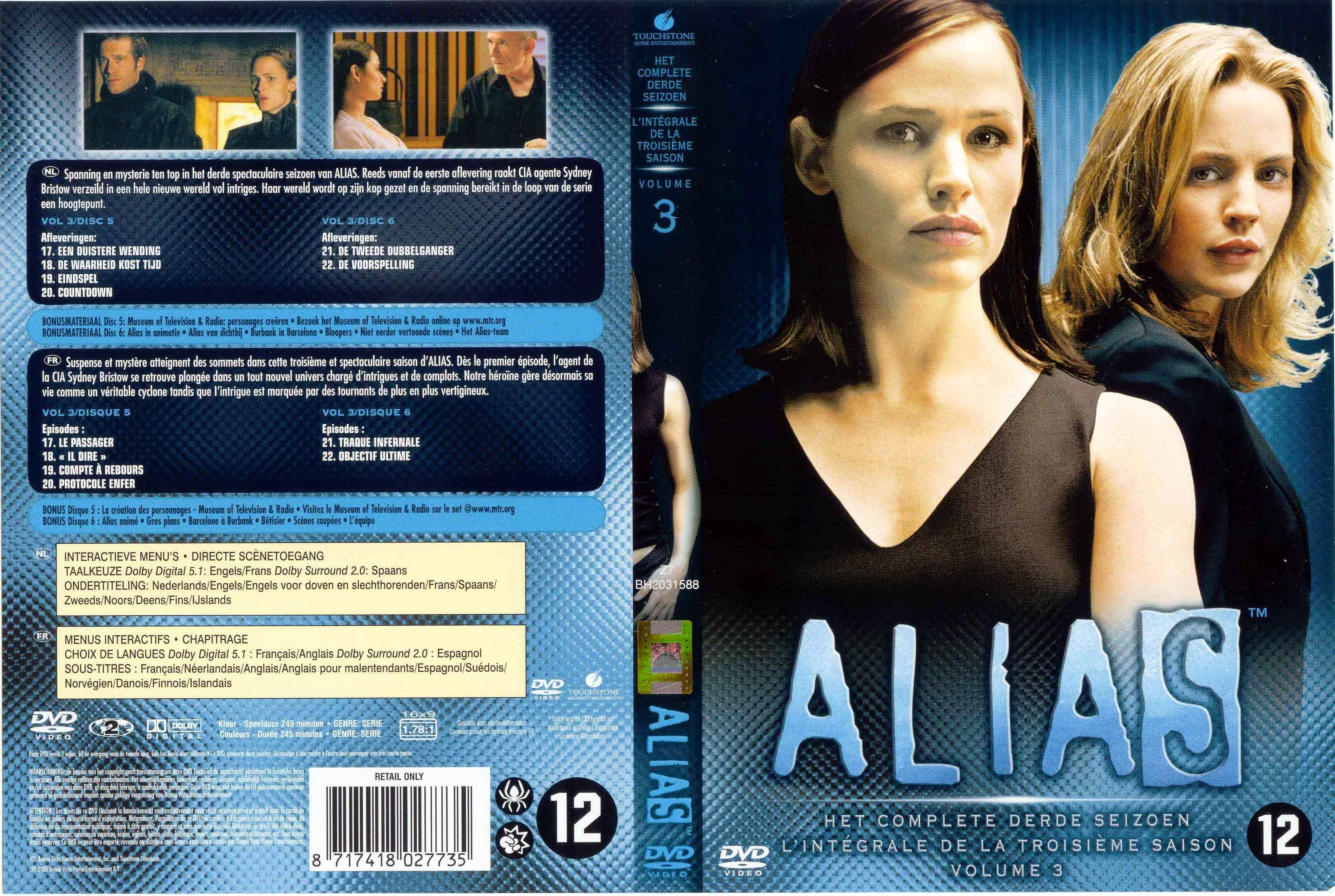 Jaquette DVD Alias saison 3 DVD 3