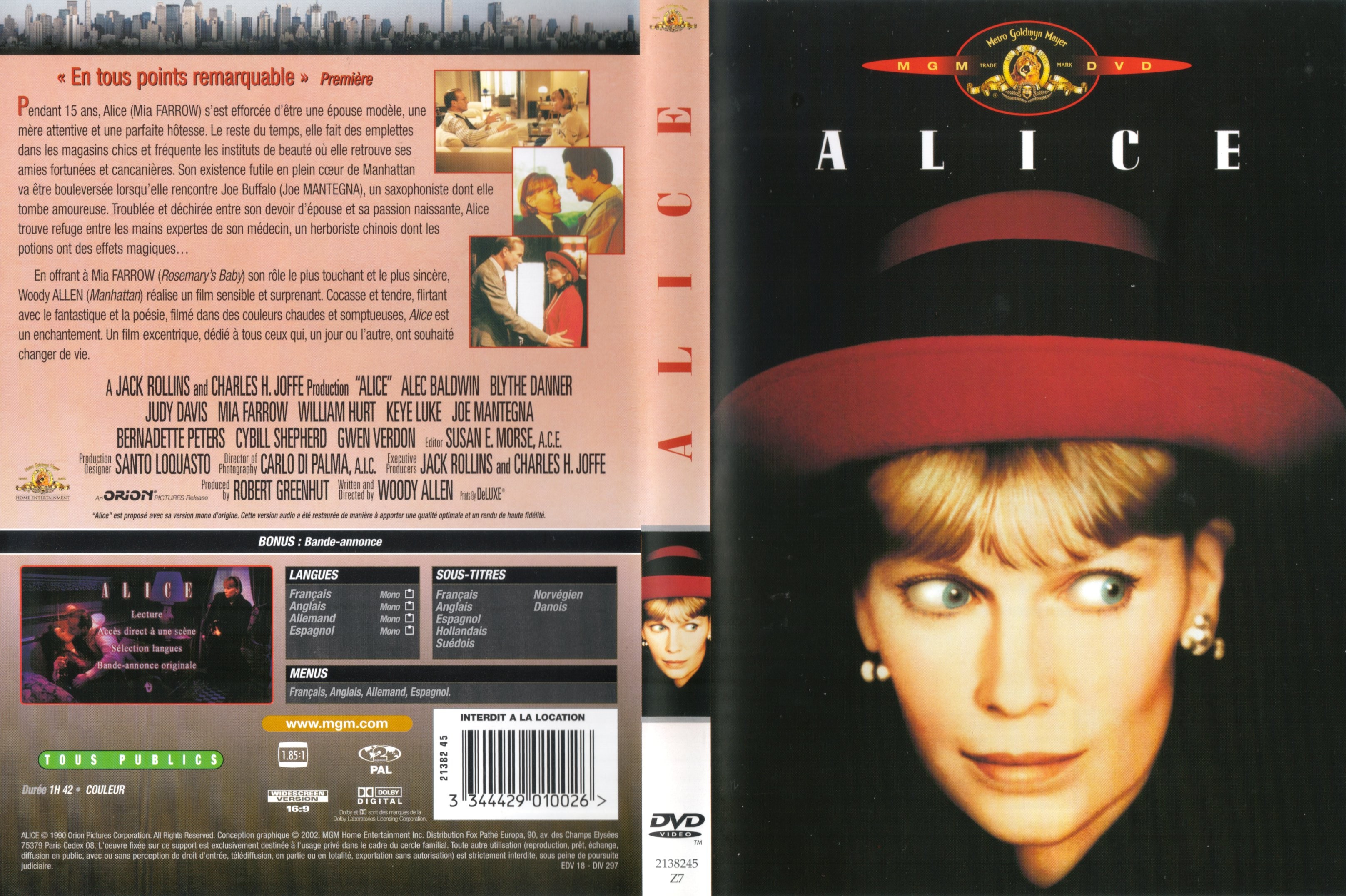 Jaquette DVD Alice