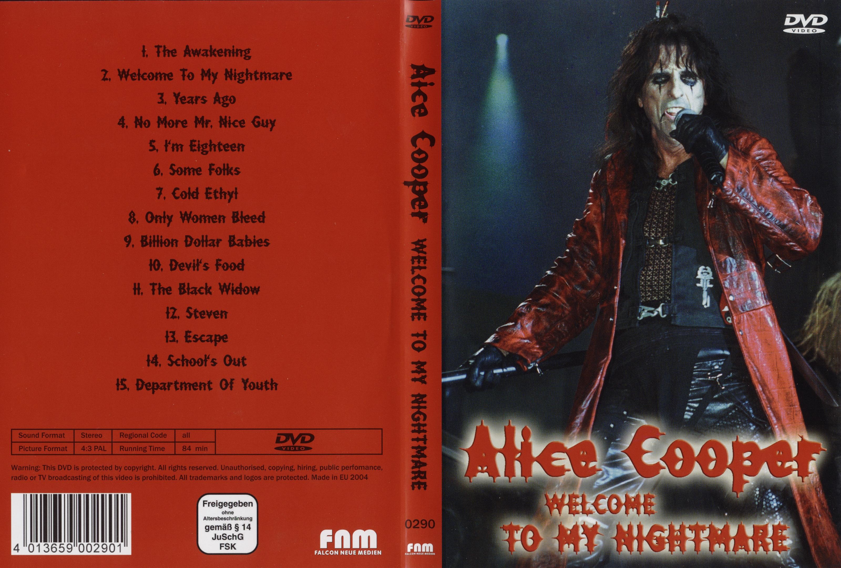 Jaquette DVD Alice Cooper welcome to my nigthmare