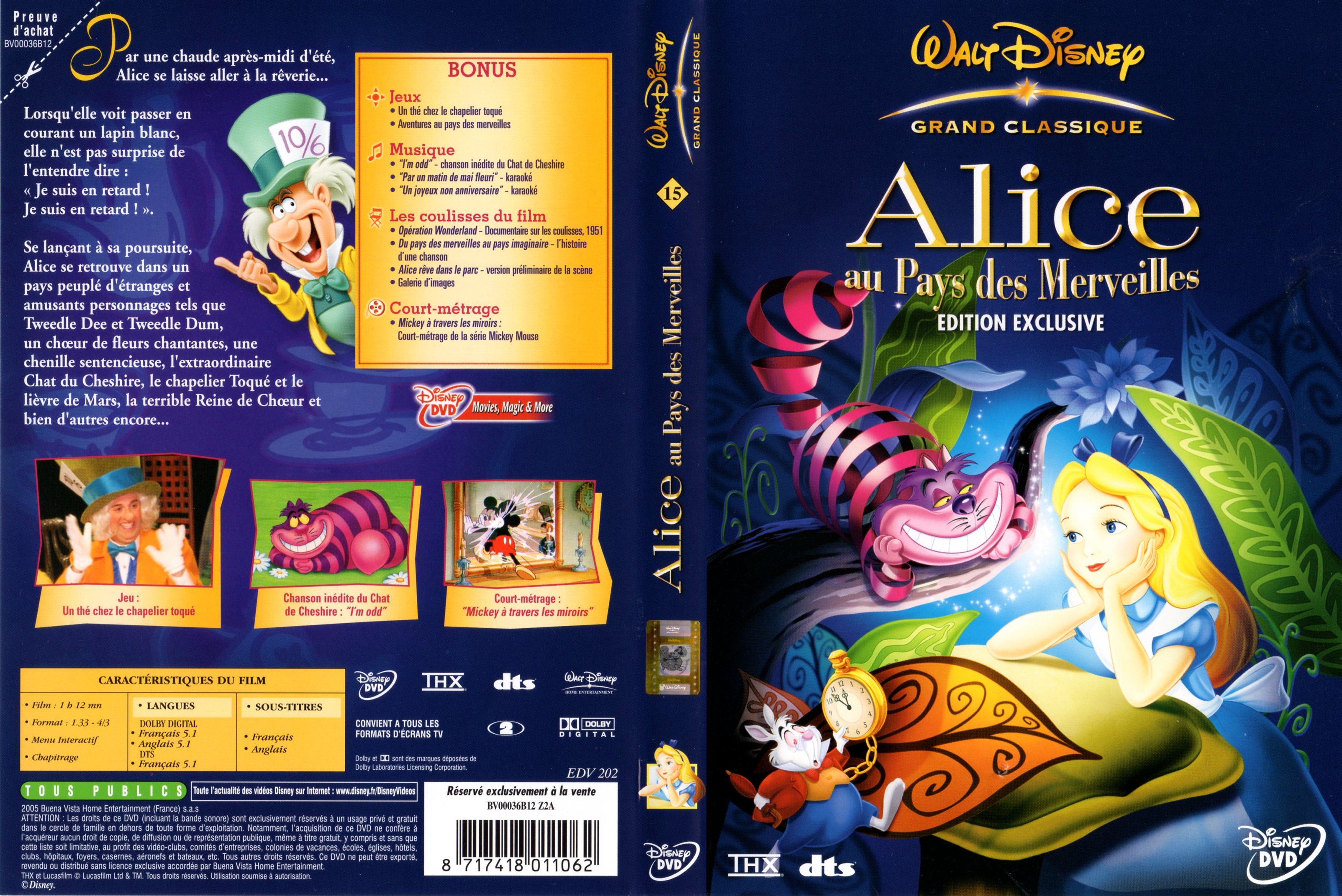 Jaquette DVD Alice au pays des merveilles
