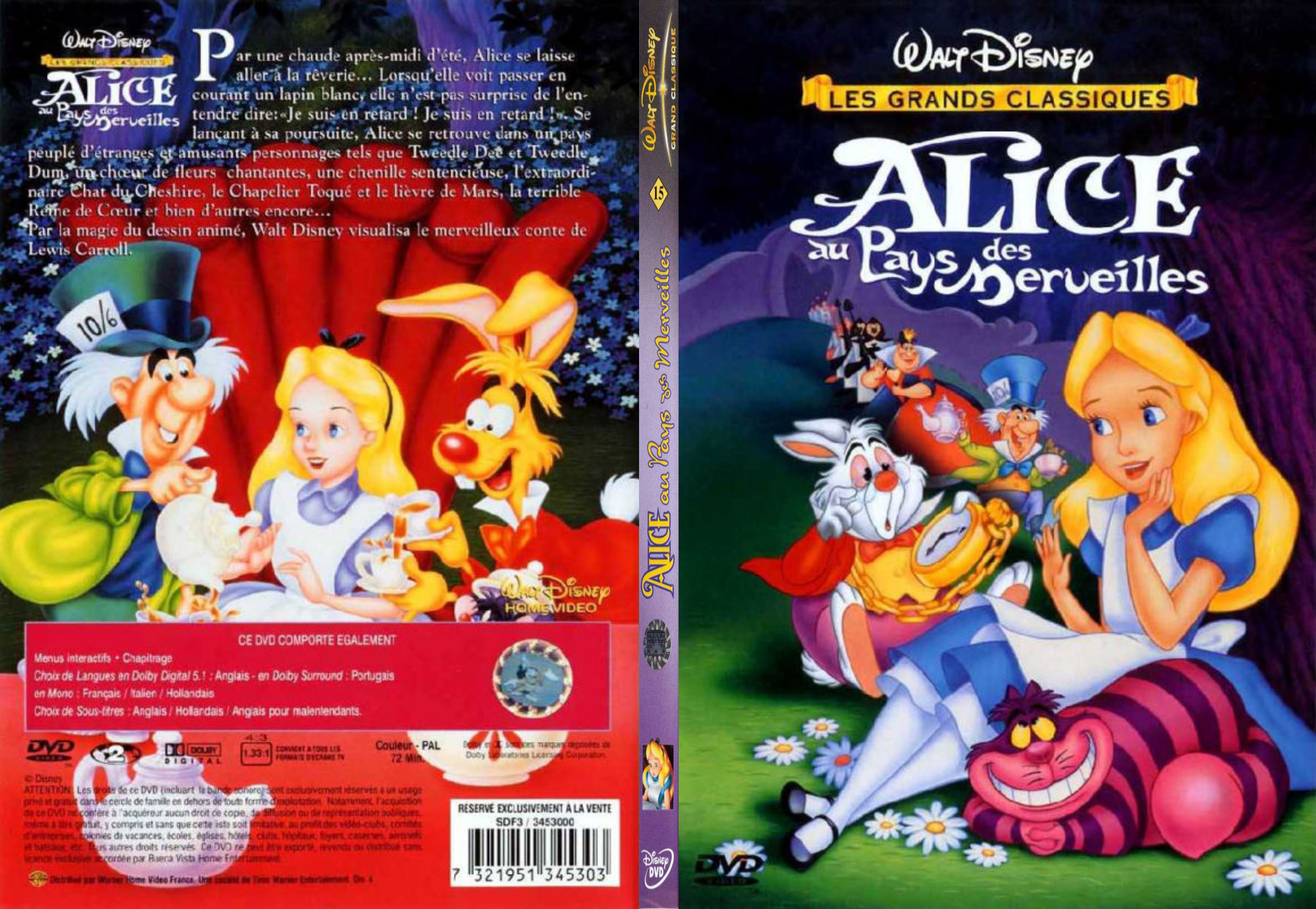 Jaquette DVD Alice au pays des merveilles - SLIM