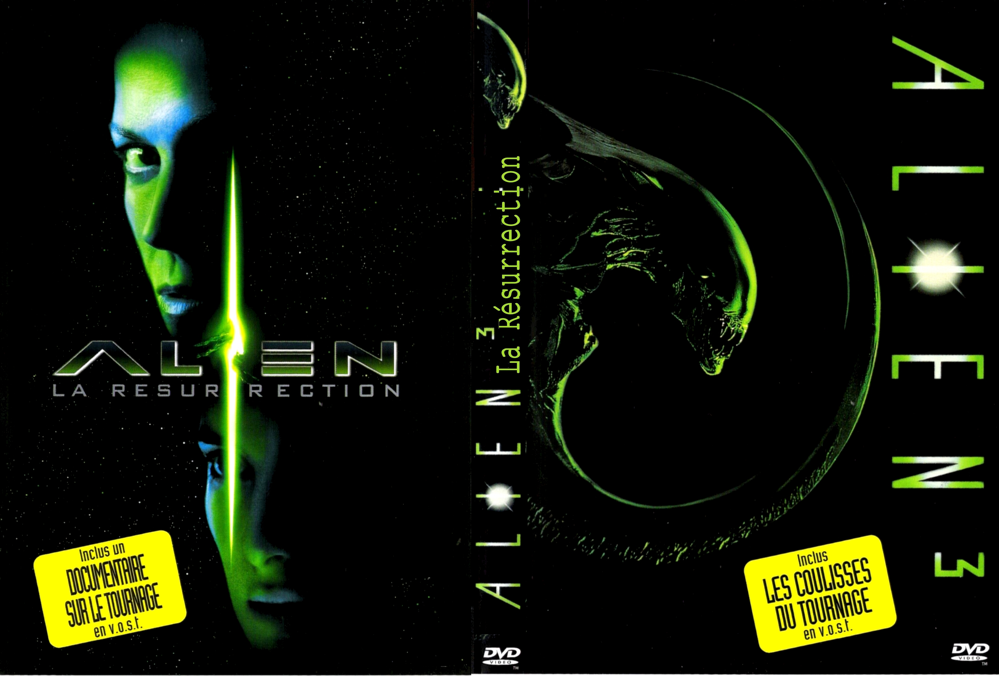 Jaquette DVD Alien 3 + Alien la ressurection