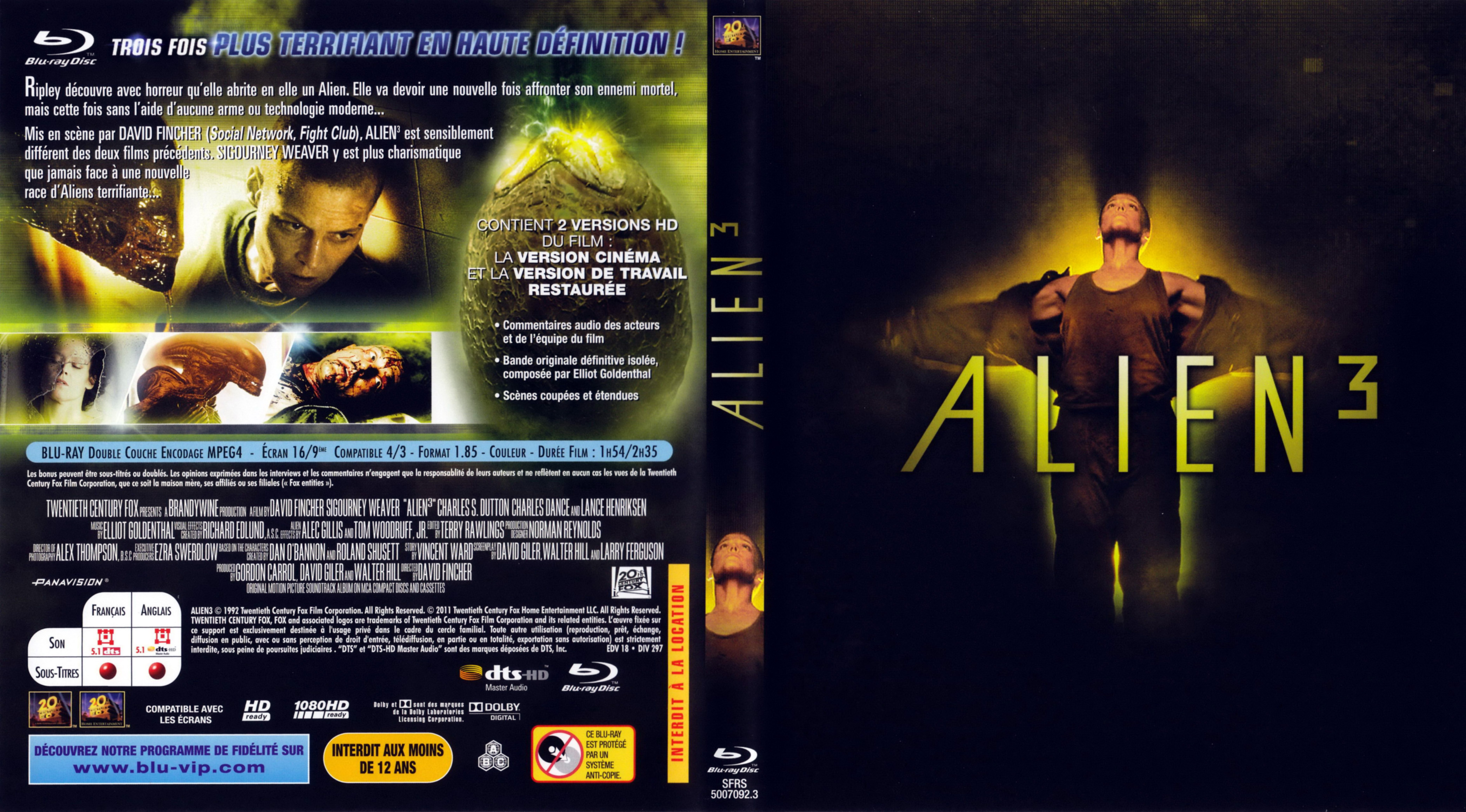 Jaquette DVD Alien 3 (BLU-RAY)