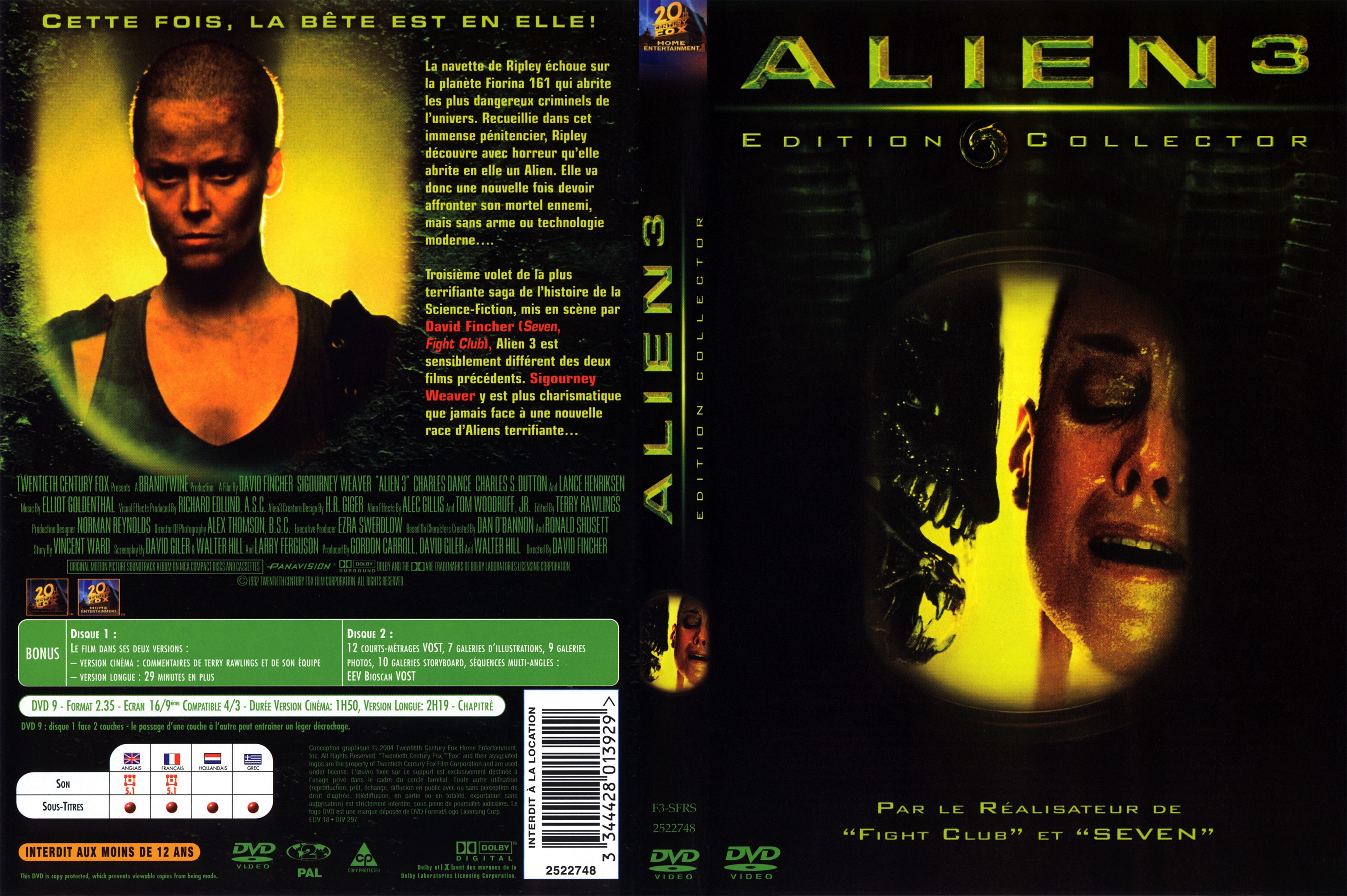 Jaquette DVD Alien 3 v2